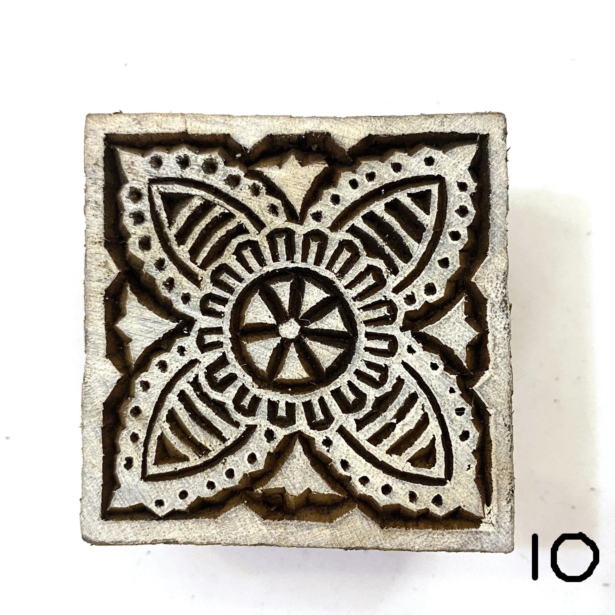 Flower Mandala Wood Blocks for Block Printing-15 styles - Vintage India NYC