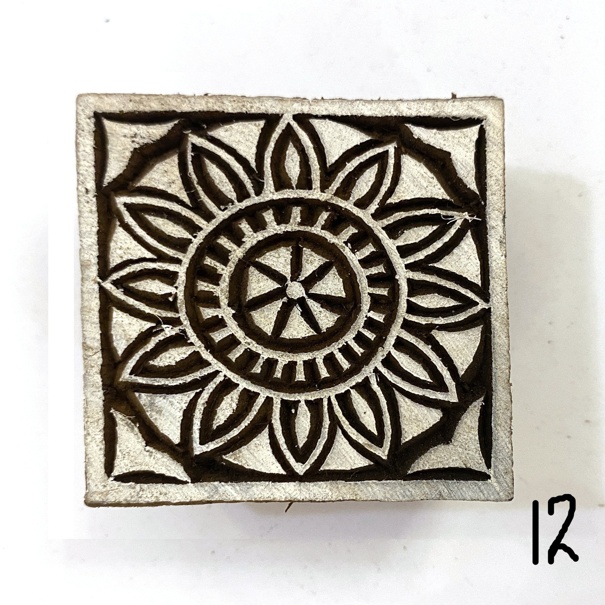 Flower Mandala Wood Blocks for Block Printing-15 styles - Vintage India NYC