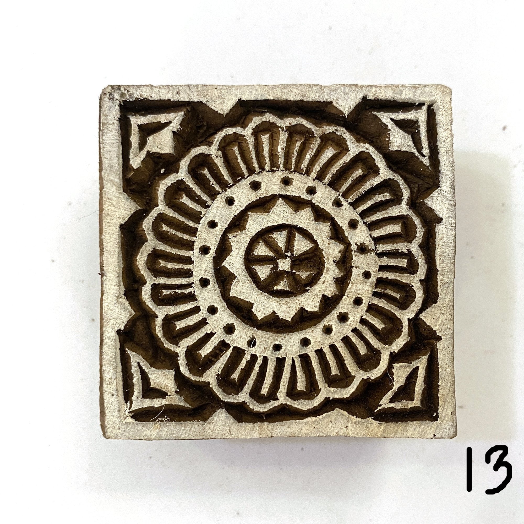 Flower Mandala Wood Blocks for Block Printing-15 styles - Vintage India NYC