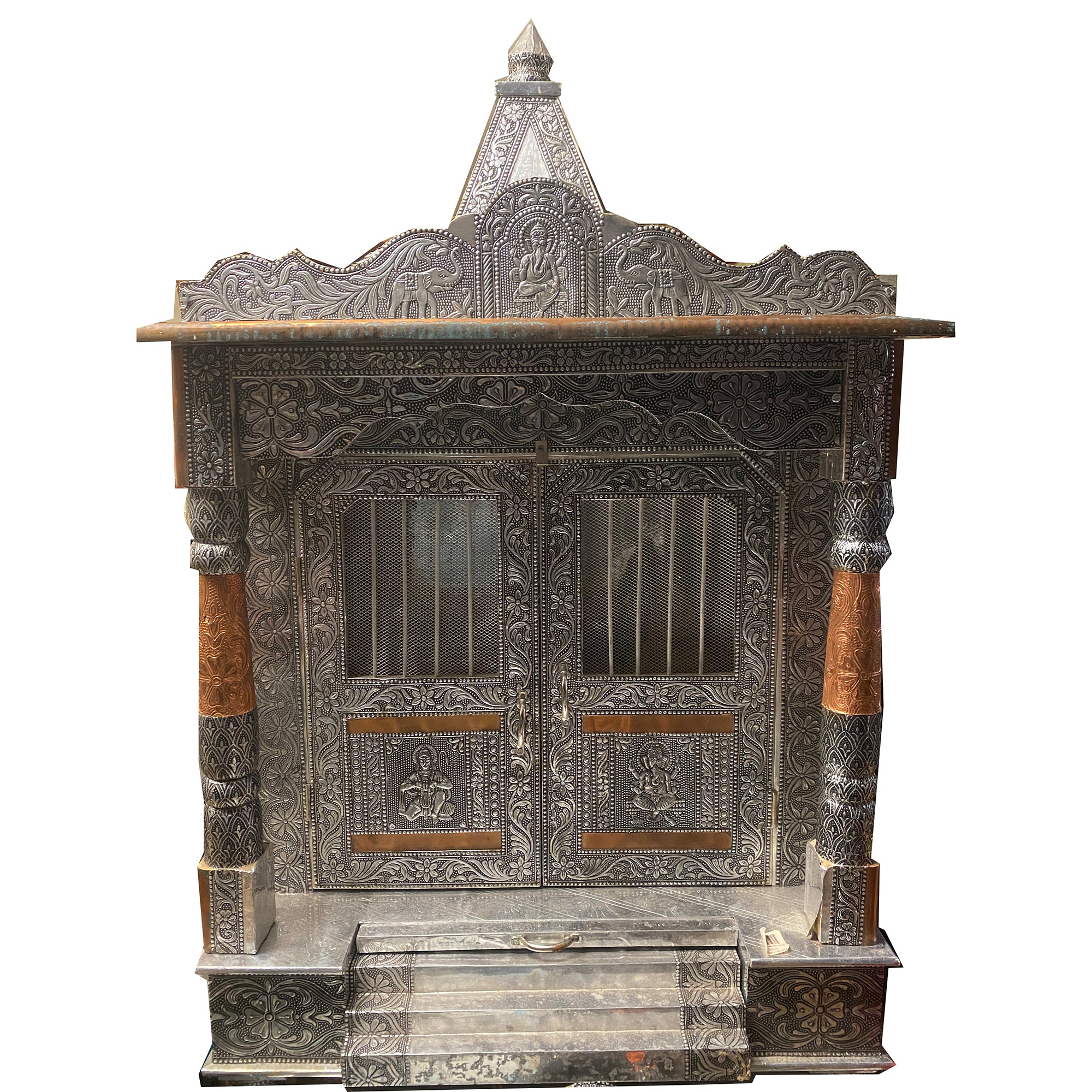 Large Silver Temple Mandir - Vintage India NYC