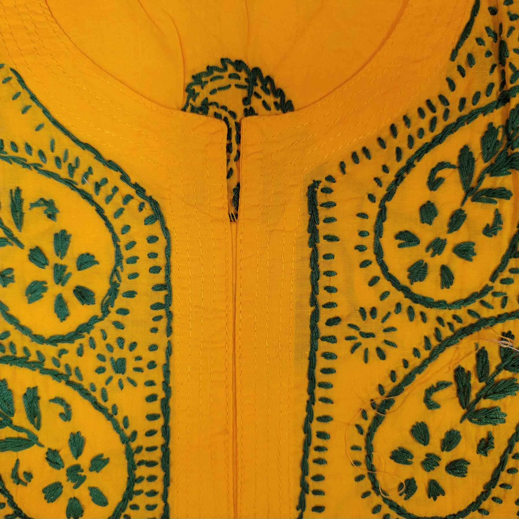 AR Short Embroidered Cotton Tunic Kurti-S - Vintage India NYC