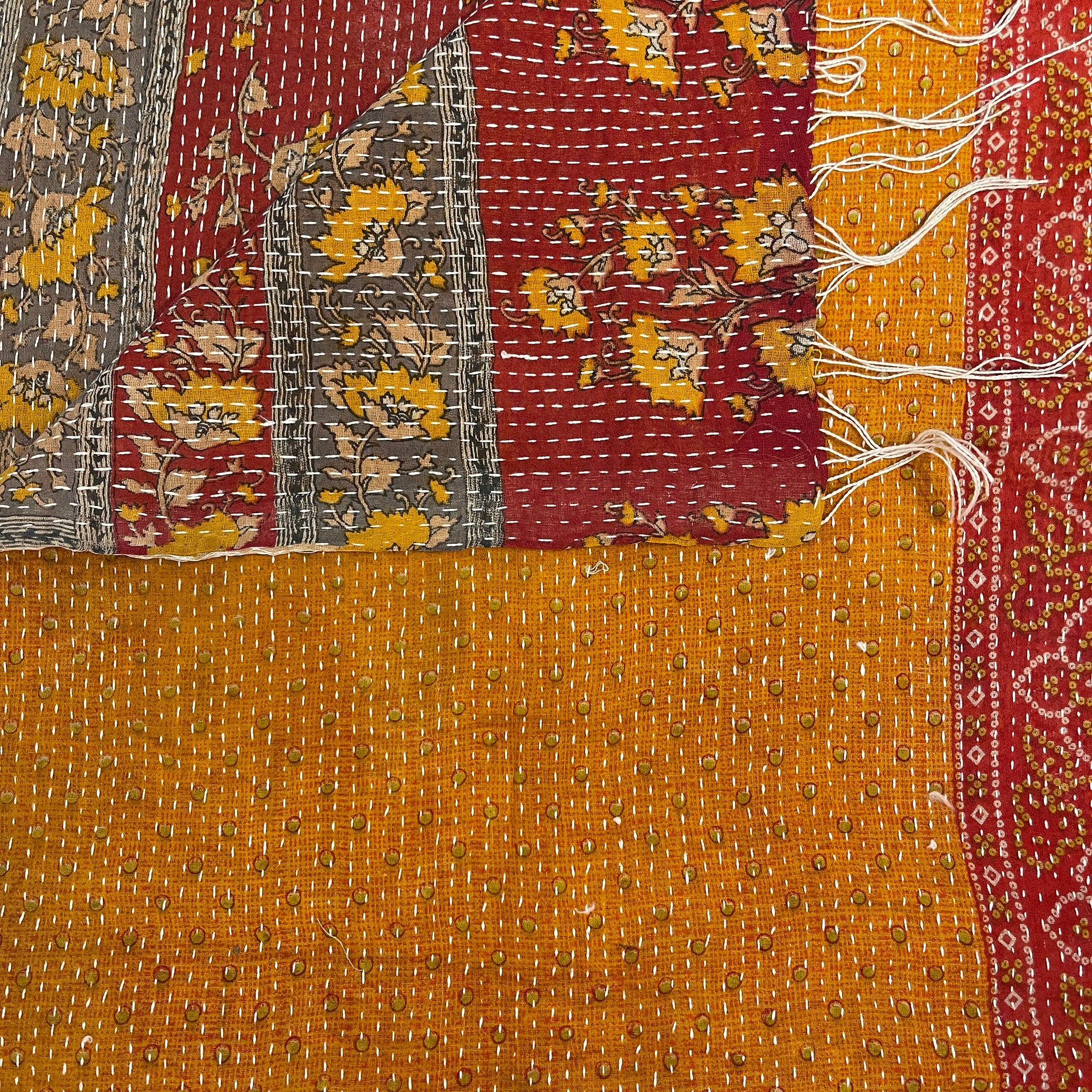 Cotton Kantha Scarves - Vintage India NYC