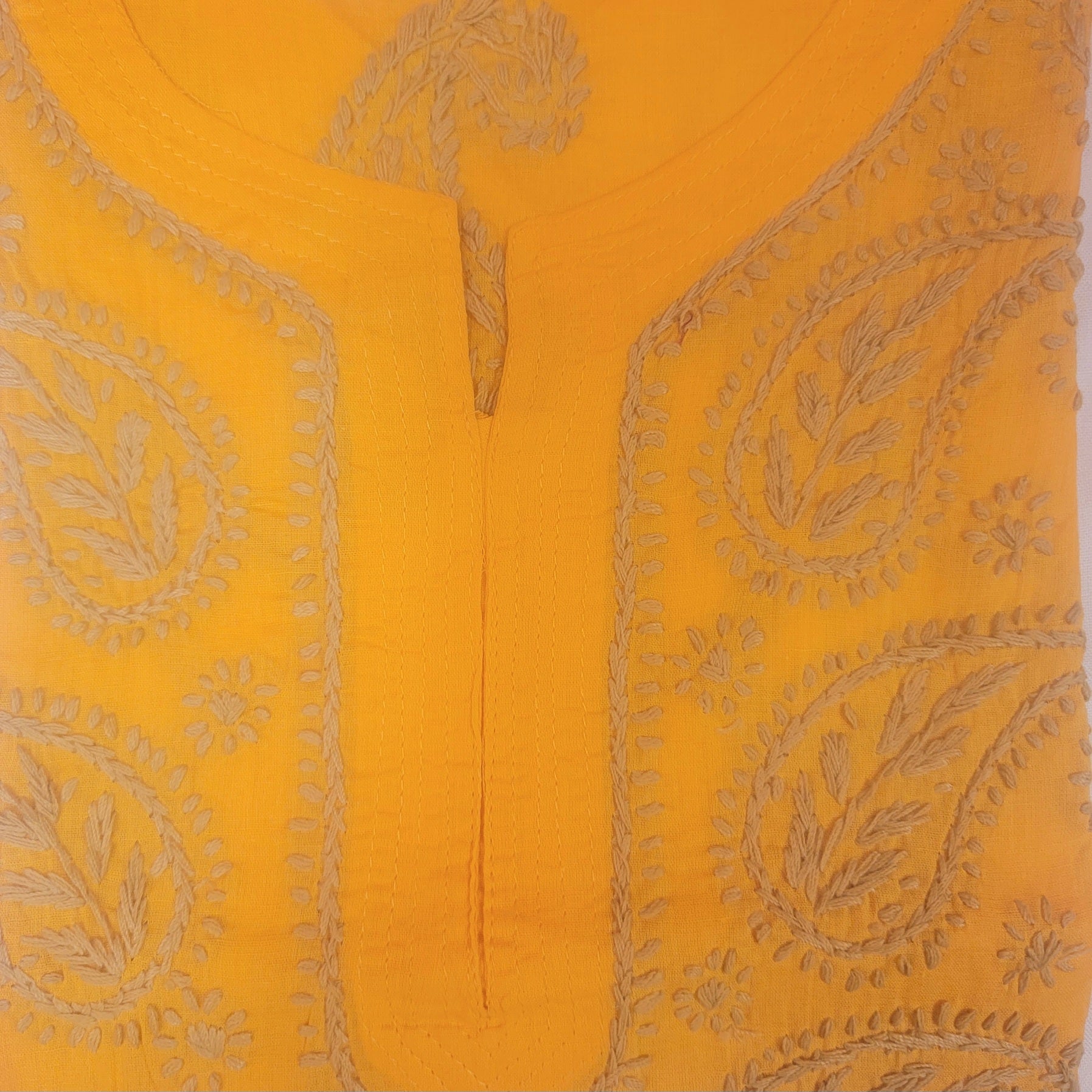 AR Short Embroidered Cotton Tunic Kurti-S - Vintage India NYC