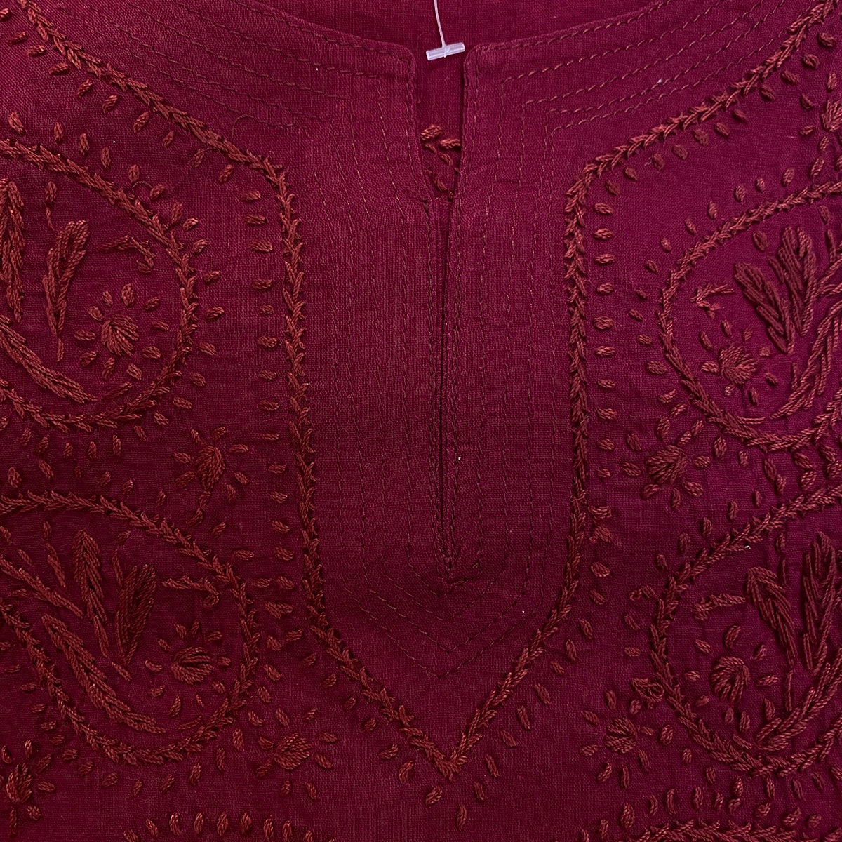 AR Short Embroidered Cotton Tunic Kurti-XS - Vintage India NYC