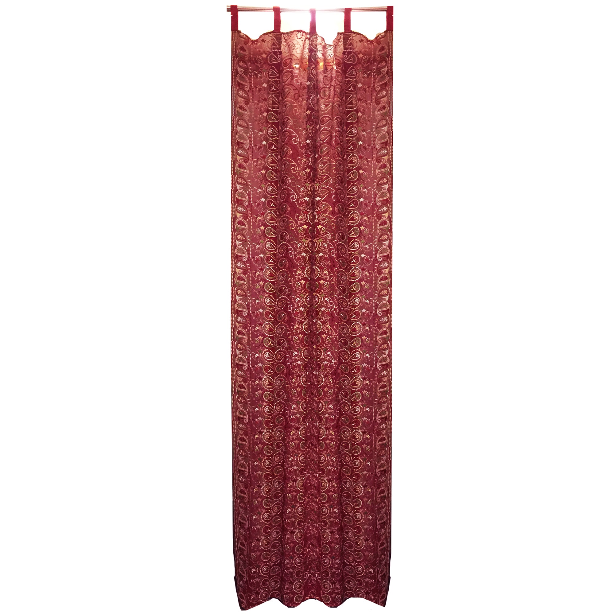 Single Curtains-Reds - Vintage India NYC