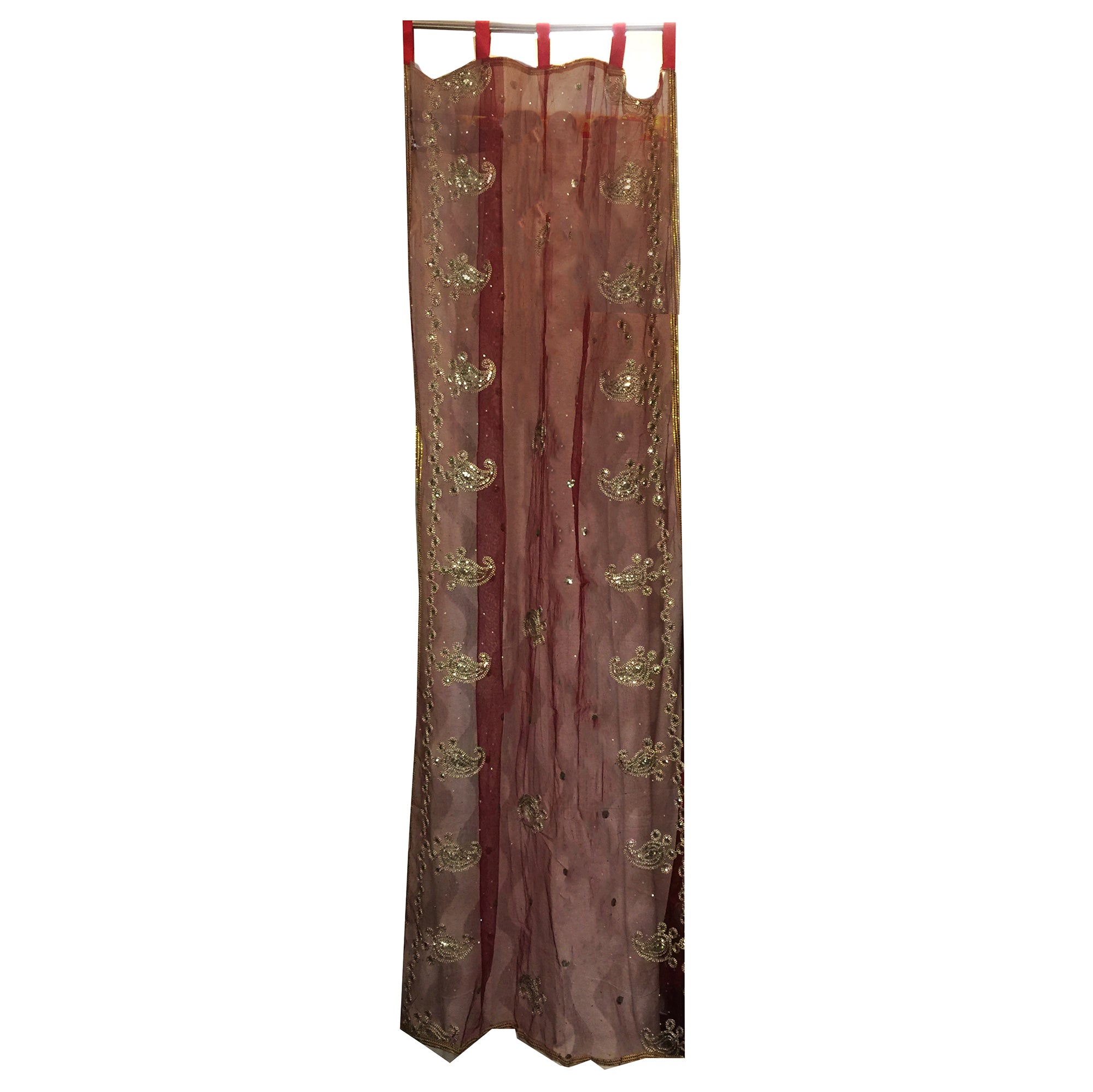 Single Curtains-Reds - Vintage India NYC
