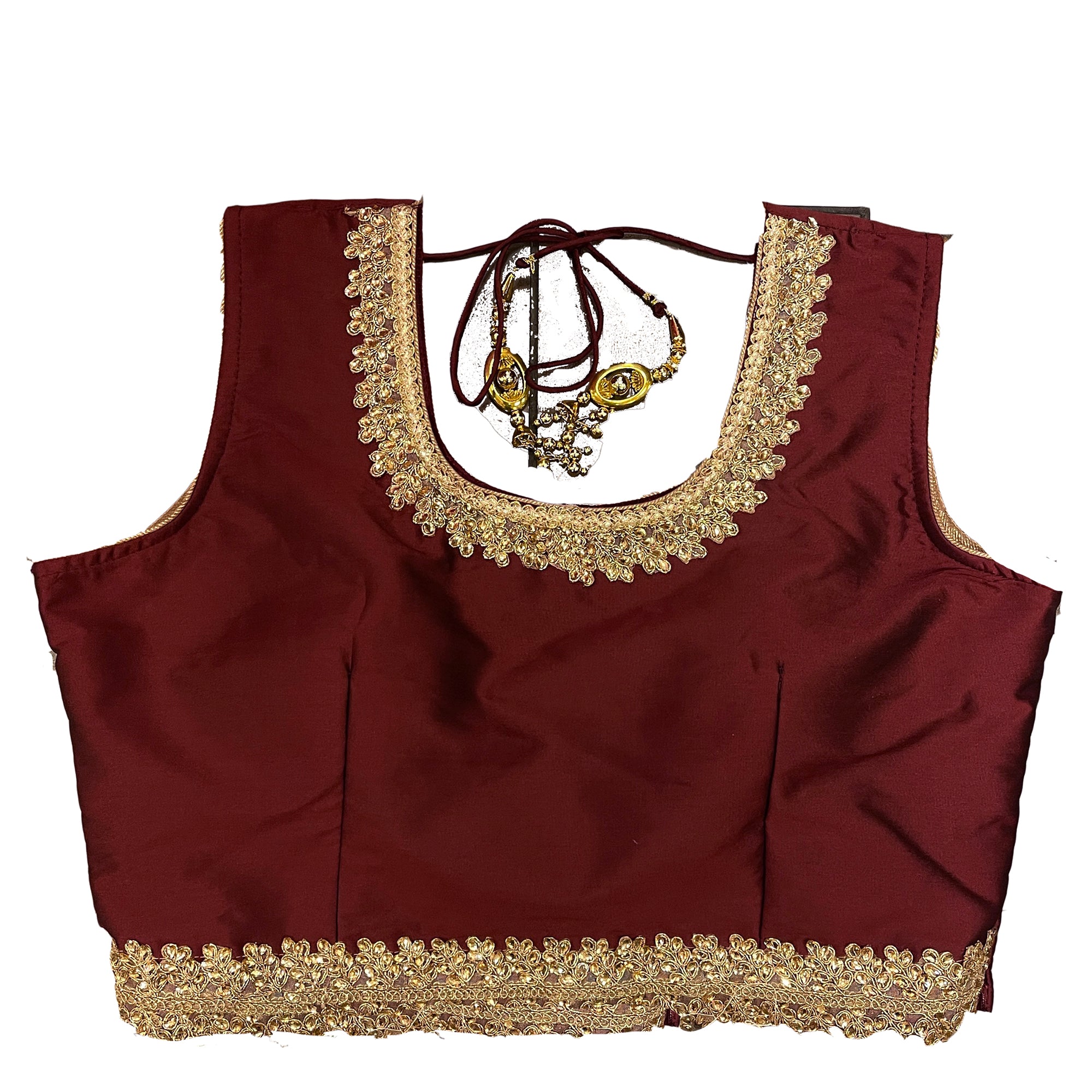 Maroon Blouse - Vintage India NYC