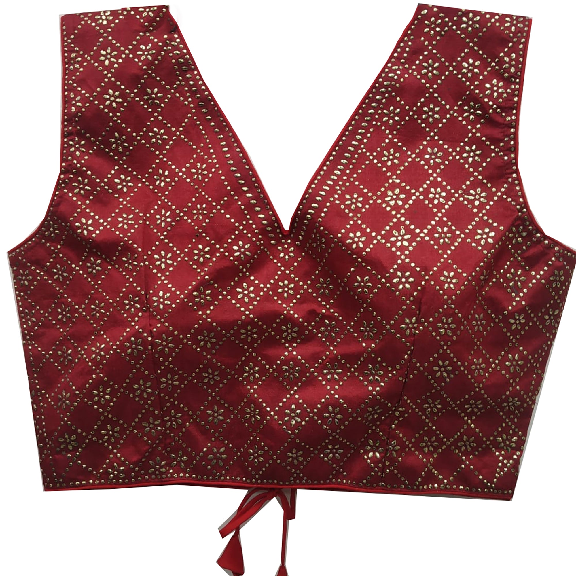 V Neck Choli Blouse-6 Colors - Vintage India NYC