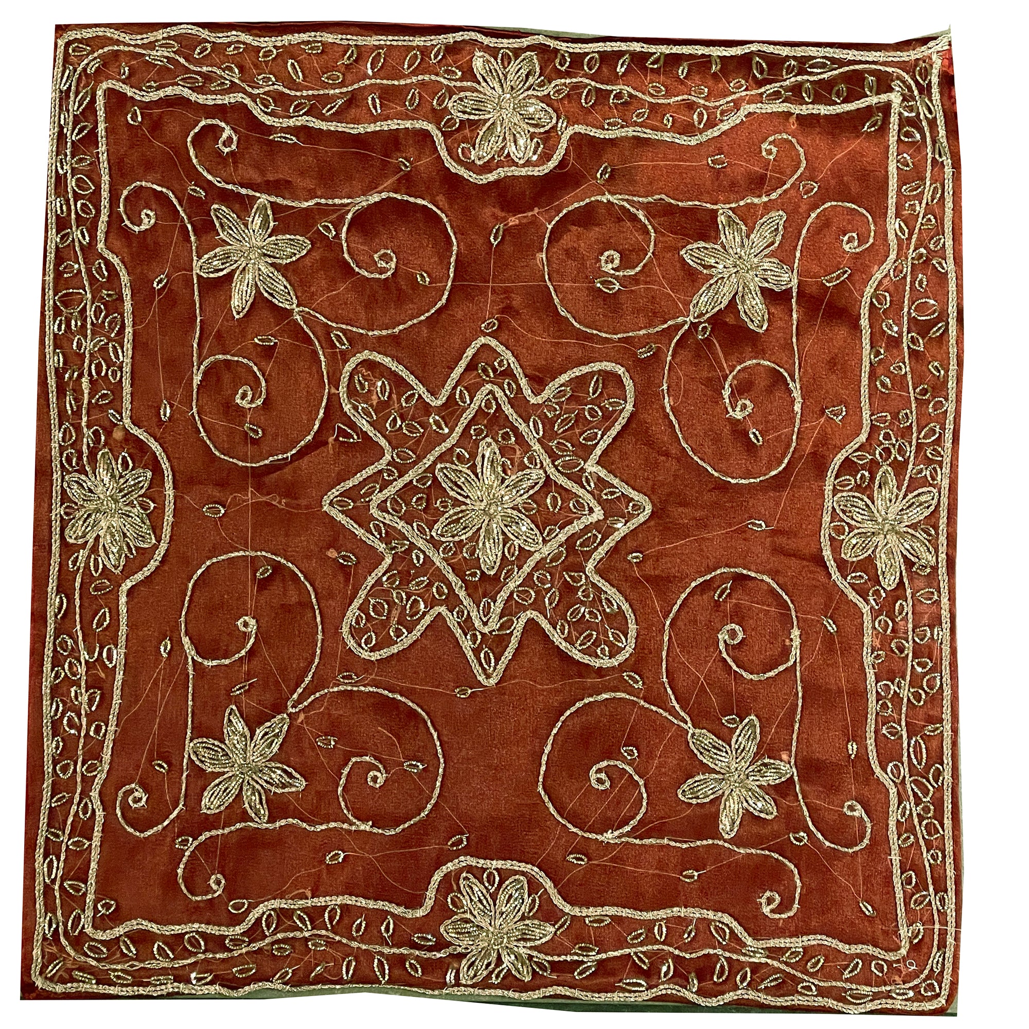 Hand Zardozi Silk Pillow Covers-7 Colors - Vintage India NYC
