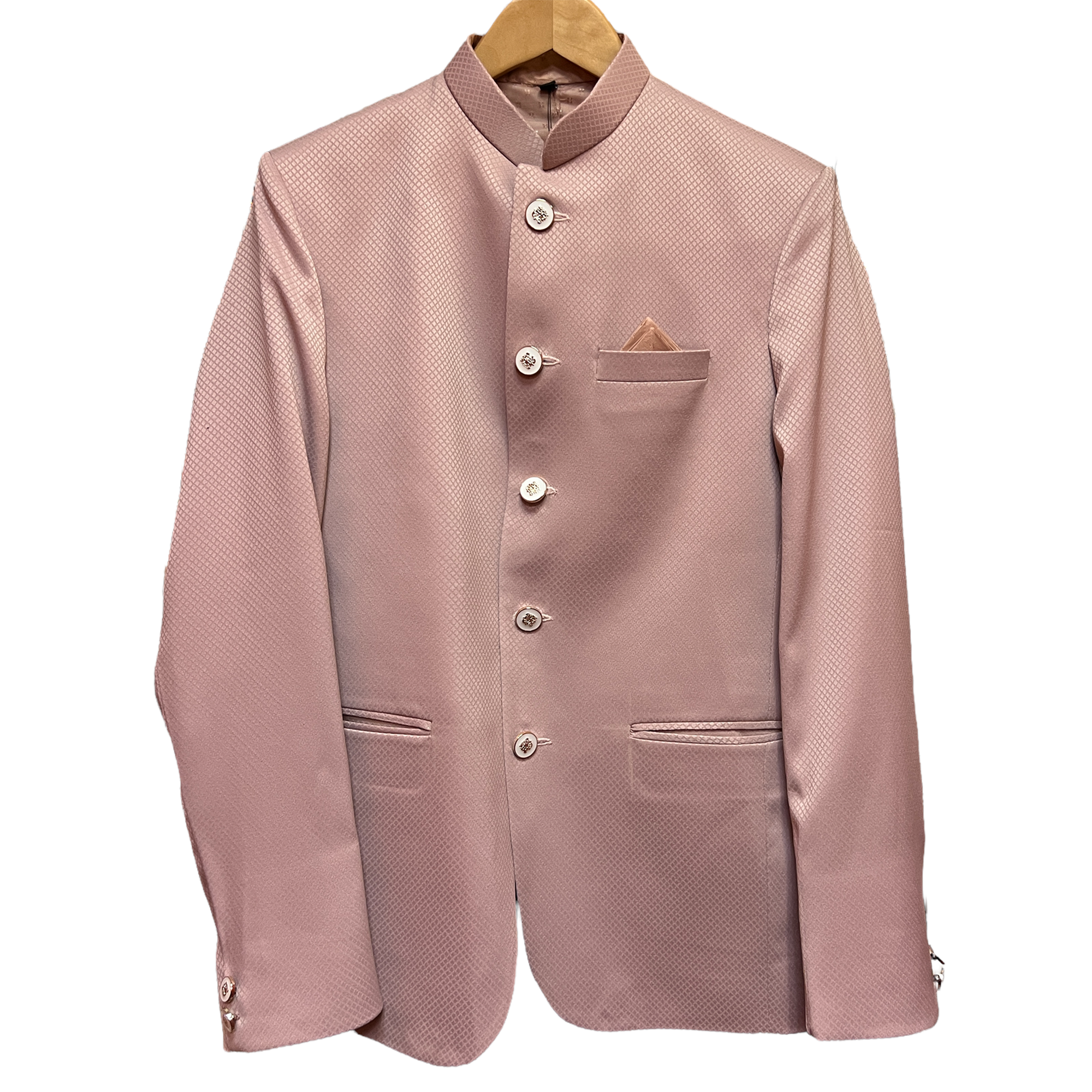 YD Mauve Pink Jodhpuri Jacket - Vintage India NYC