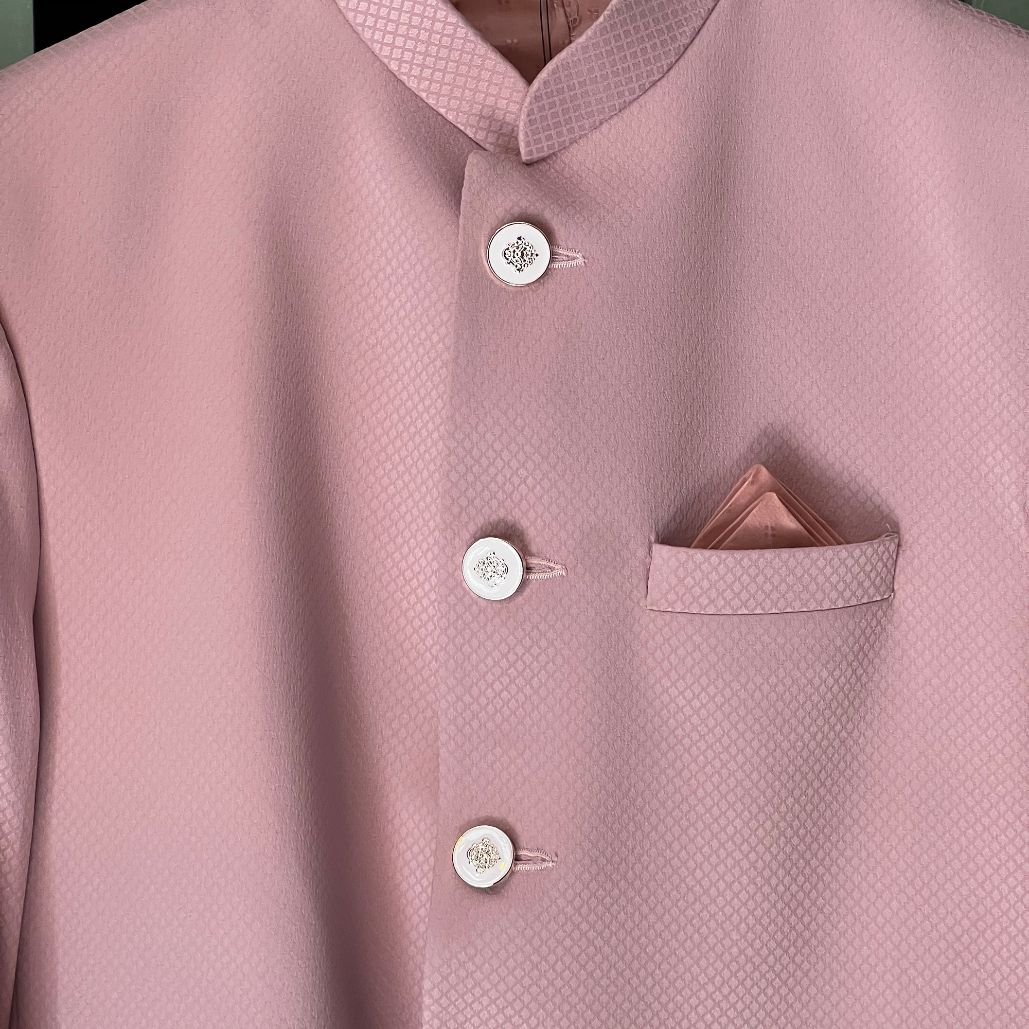 YD Mauve Pink Jodhpuri Jacket - Vintage India NYC