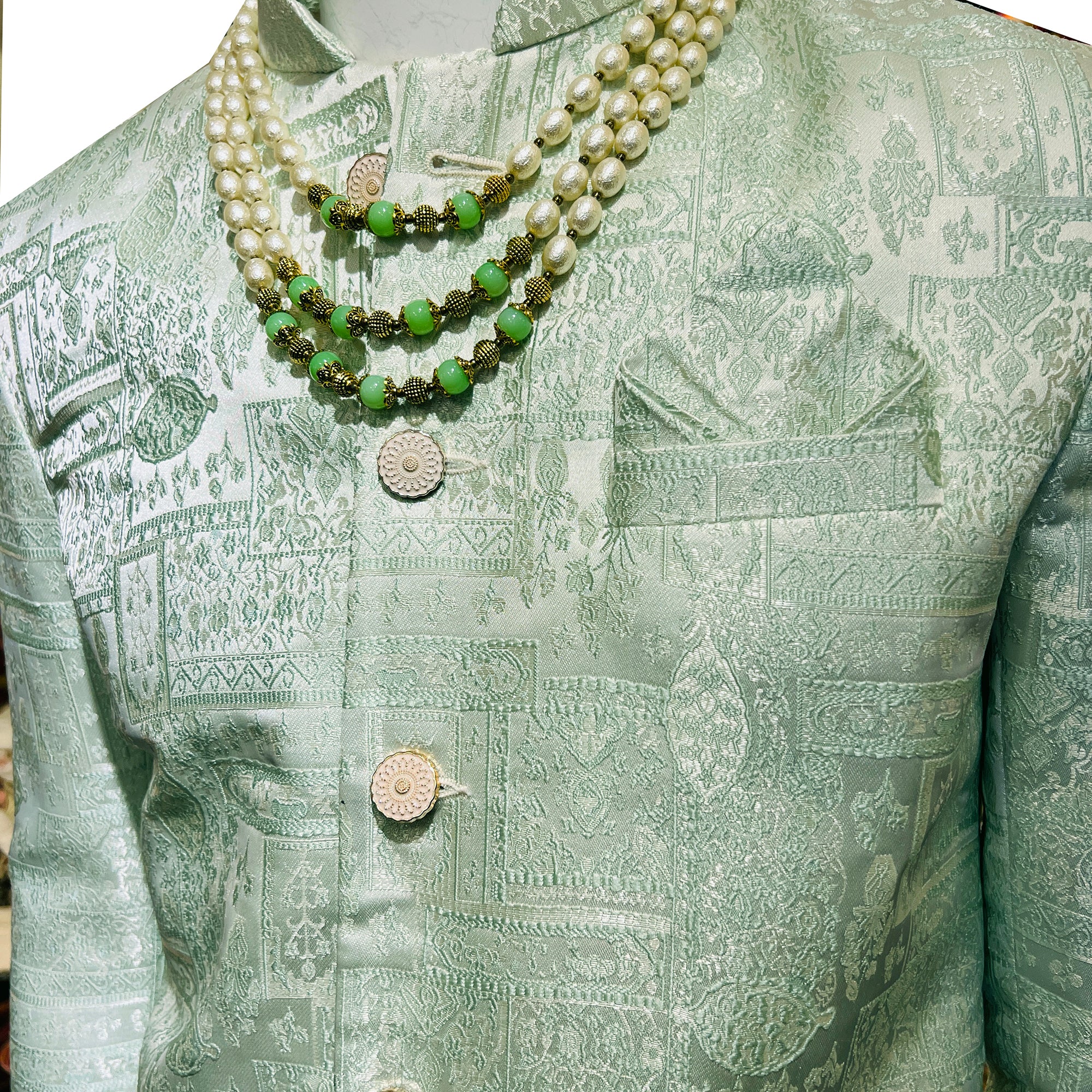 YD Jacquard Sherwani-2 Colors - Vintage India NYC