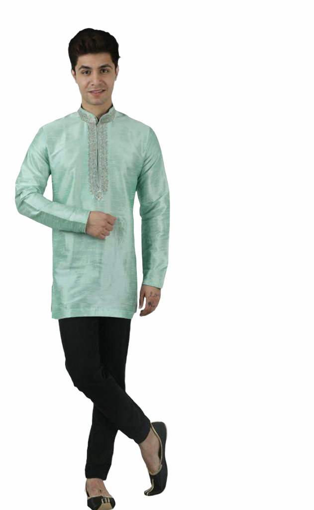 DT Mint Short Kurta - Vintage India NYC