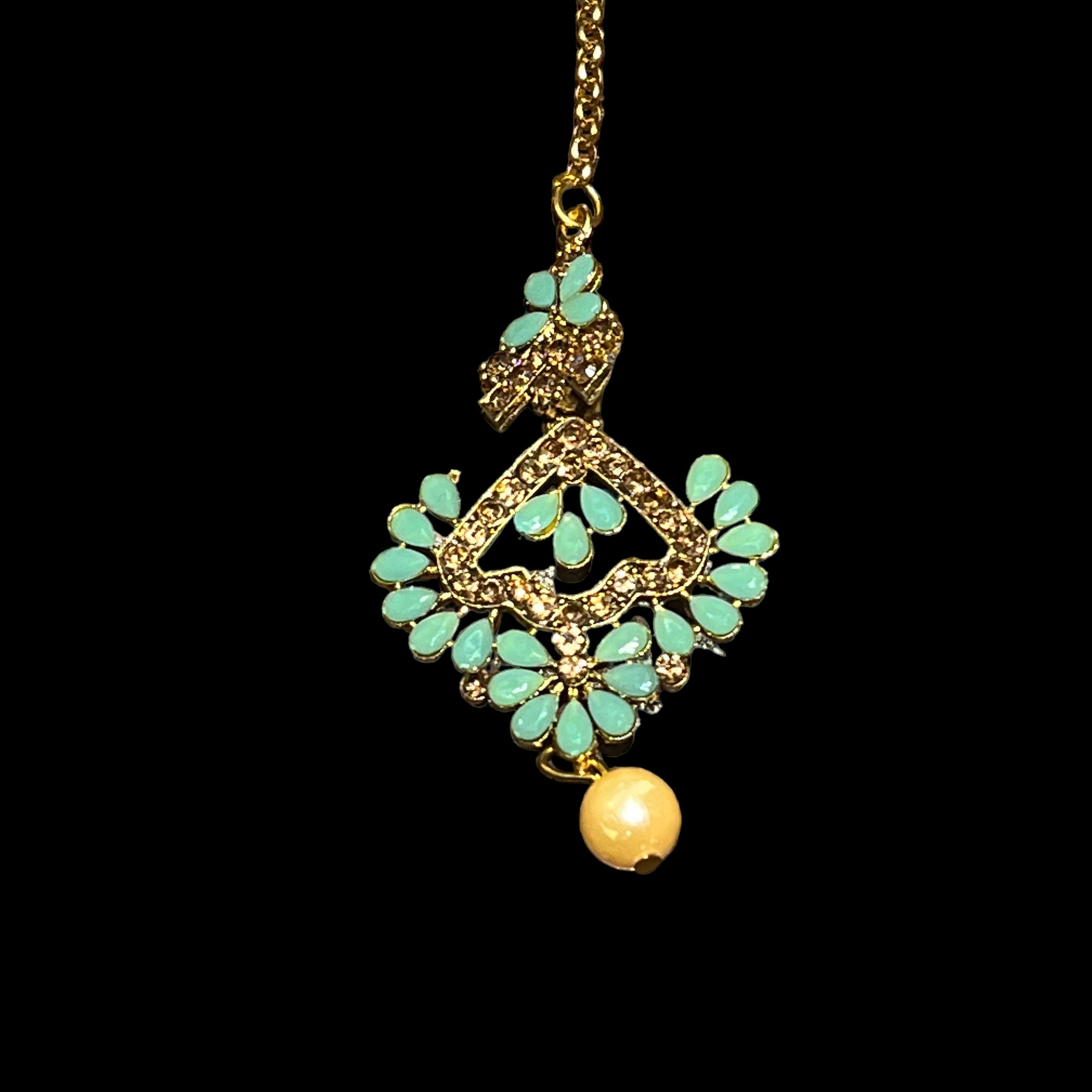 Flower Petal Maang Tikkas-6 Colors - Vintage India NYC