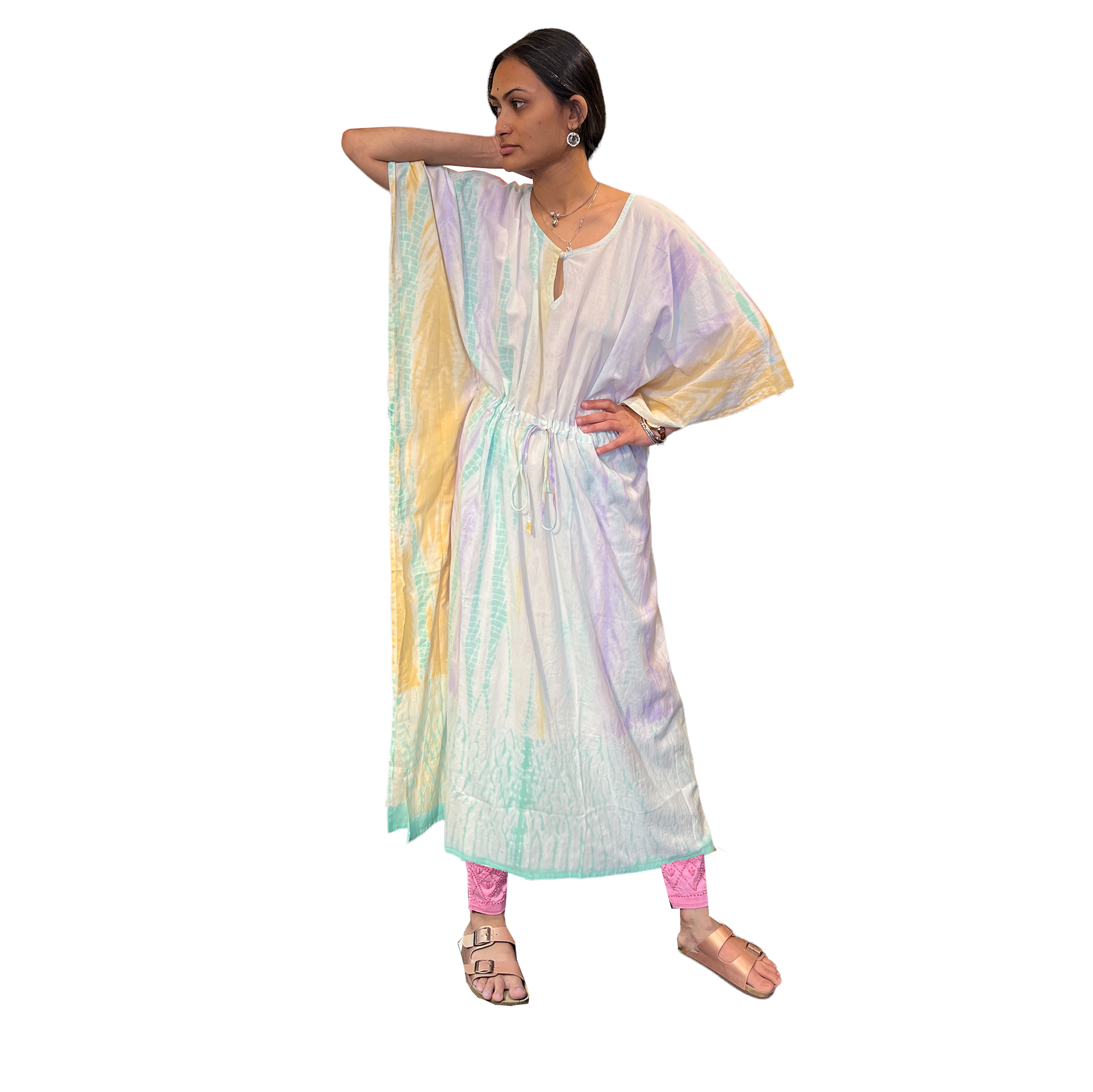 Cotton Shibori Tie & Dye Kaftan-3 colors - Vintage India NYC