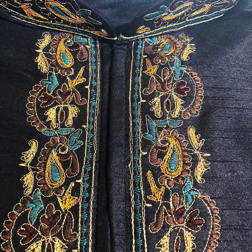 MJ Navy Short Kurta - Vintage India NYC