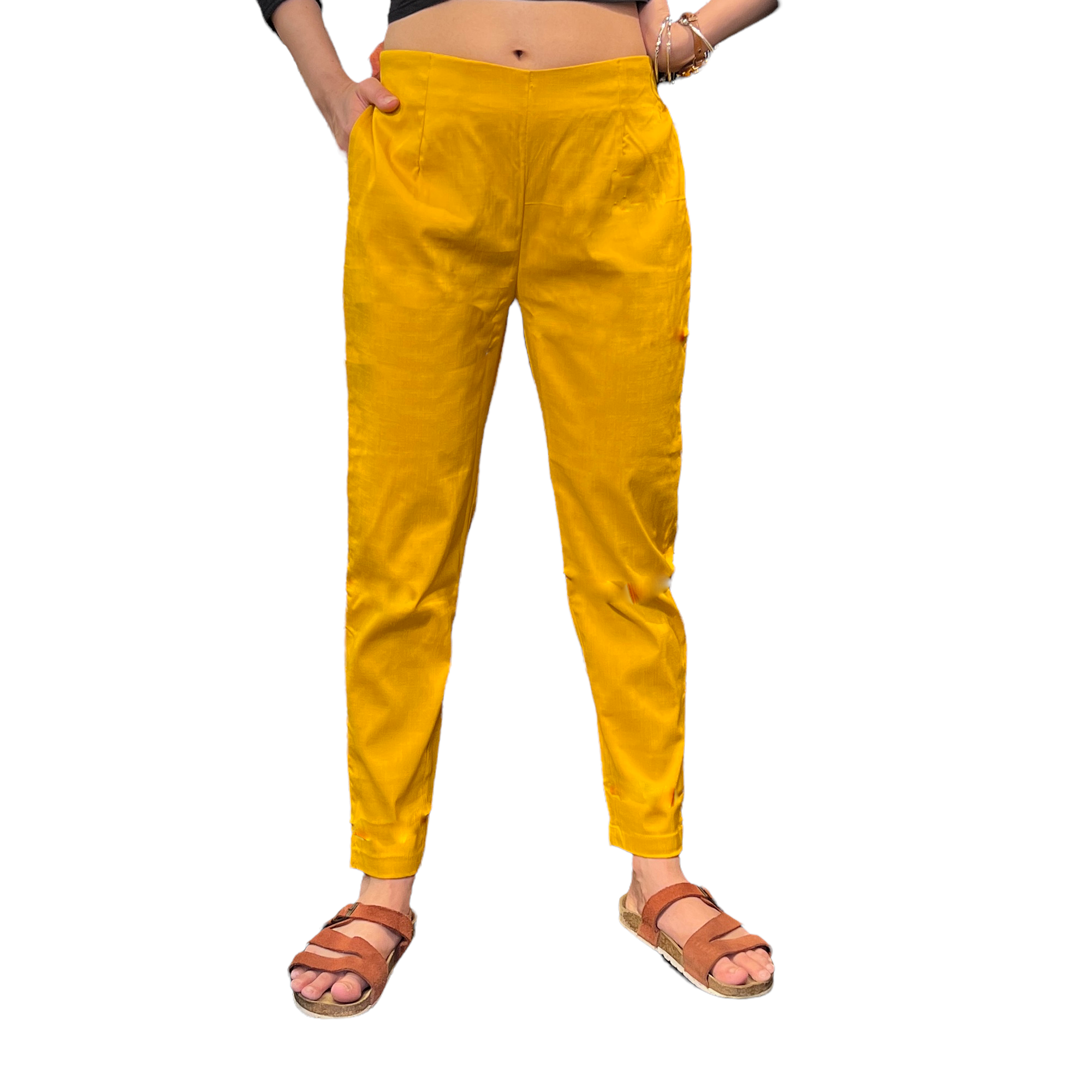 Cropped Ankle Pant-5 Colors - Vintage India NYC