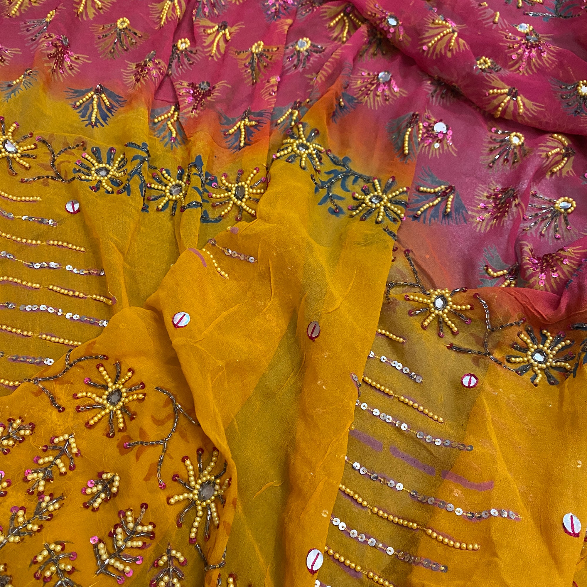 Vintage Dupatta Scarf 8569 - Vintage India NYC