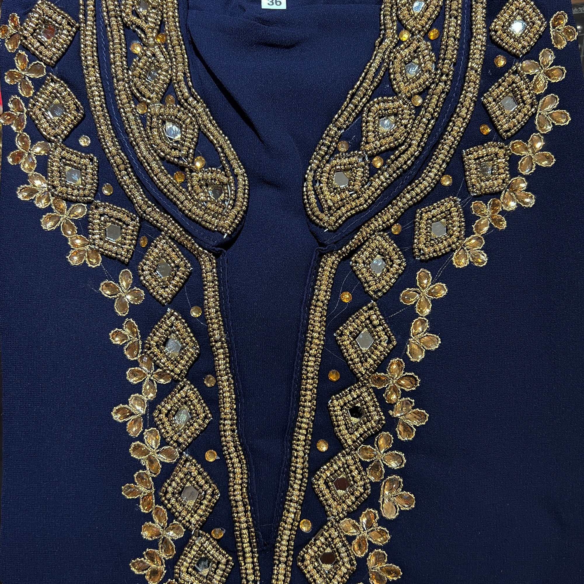 DT Georgette Kurti Size 40 - Vintage India NYC