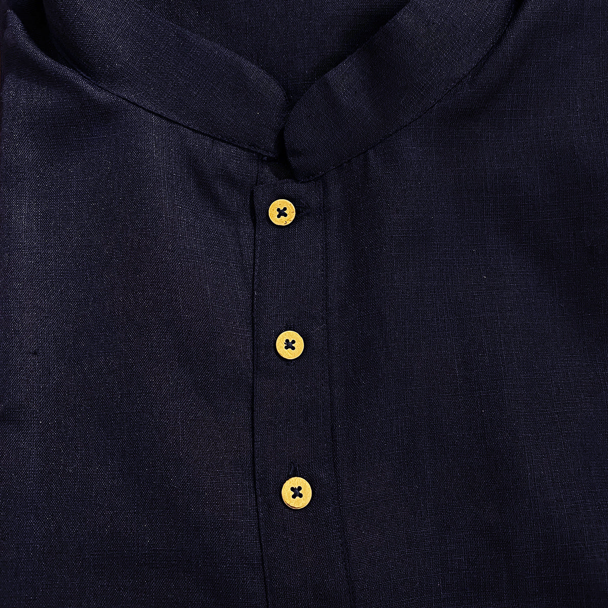 YD Navy Linen Kurta - Vintage India NYC