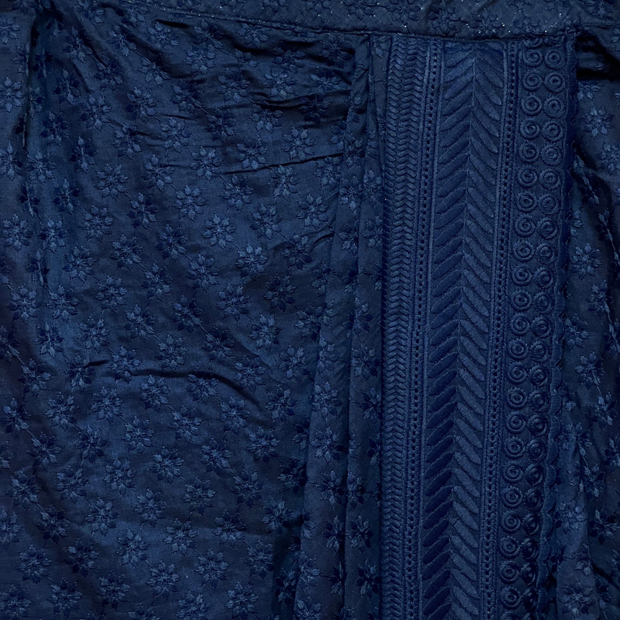 Dhoti Skirt Lucknowi Fabric - Vintage India NYC