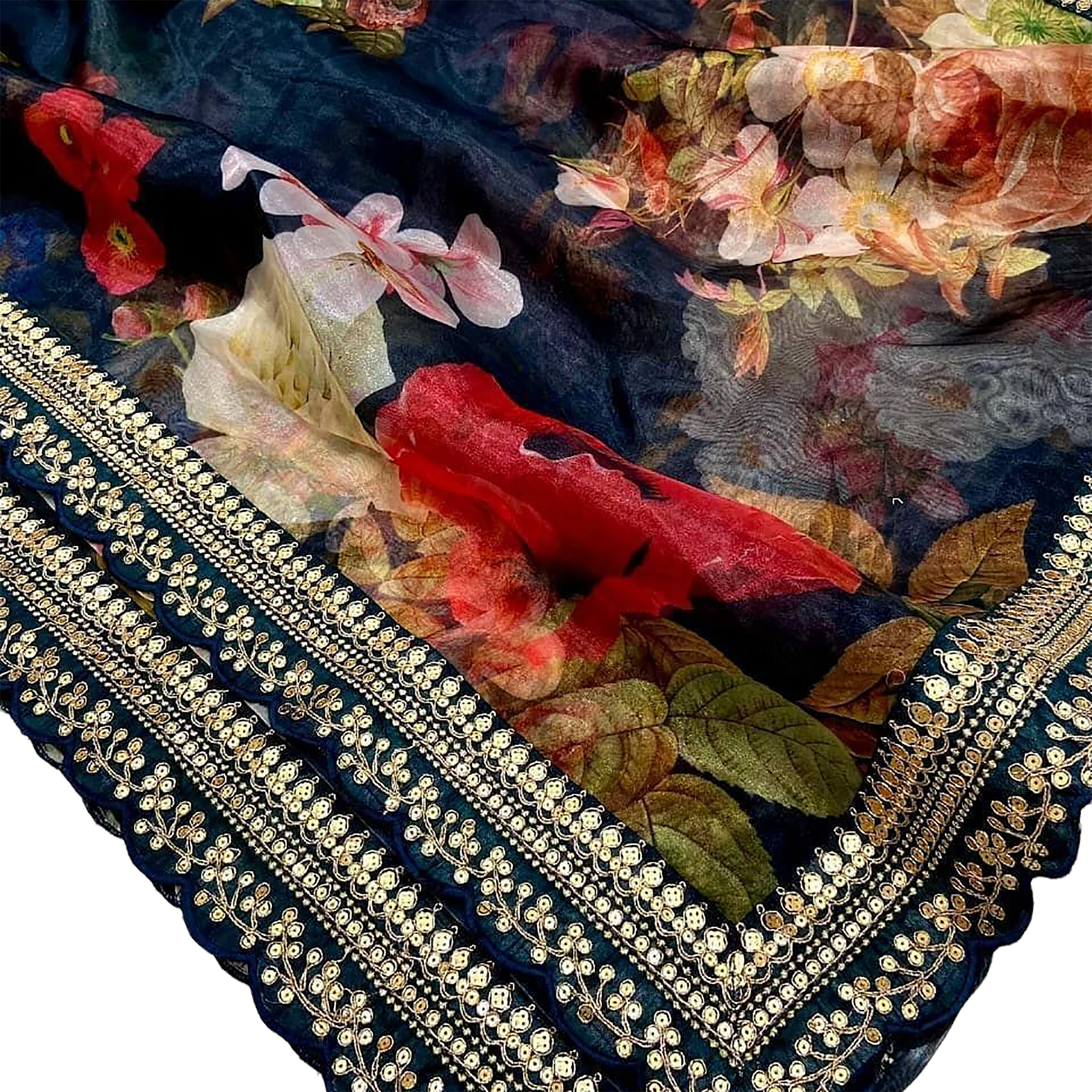 Floral Sarees-5 colors - Vintage India NYC