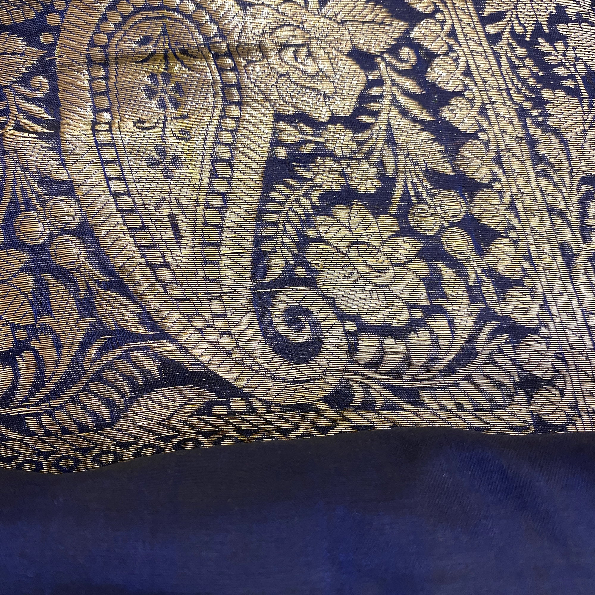 Handwoven Pure Silk and Gold Zari Dupatta Stoles-Many Colors - Vintage India NYC