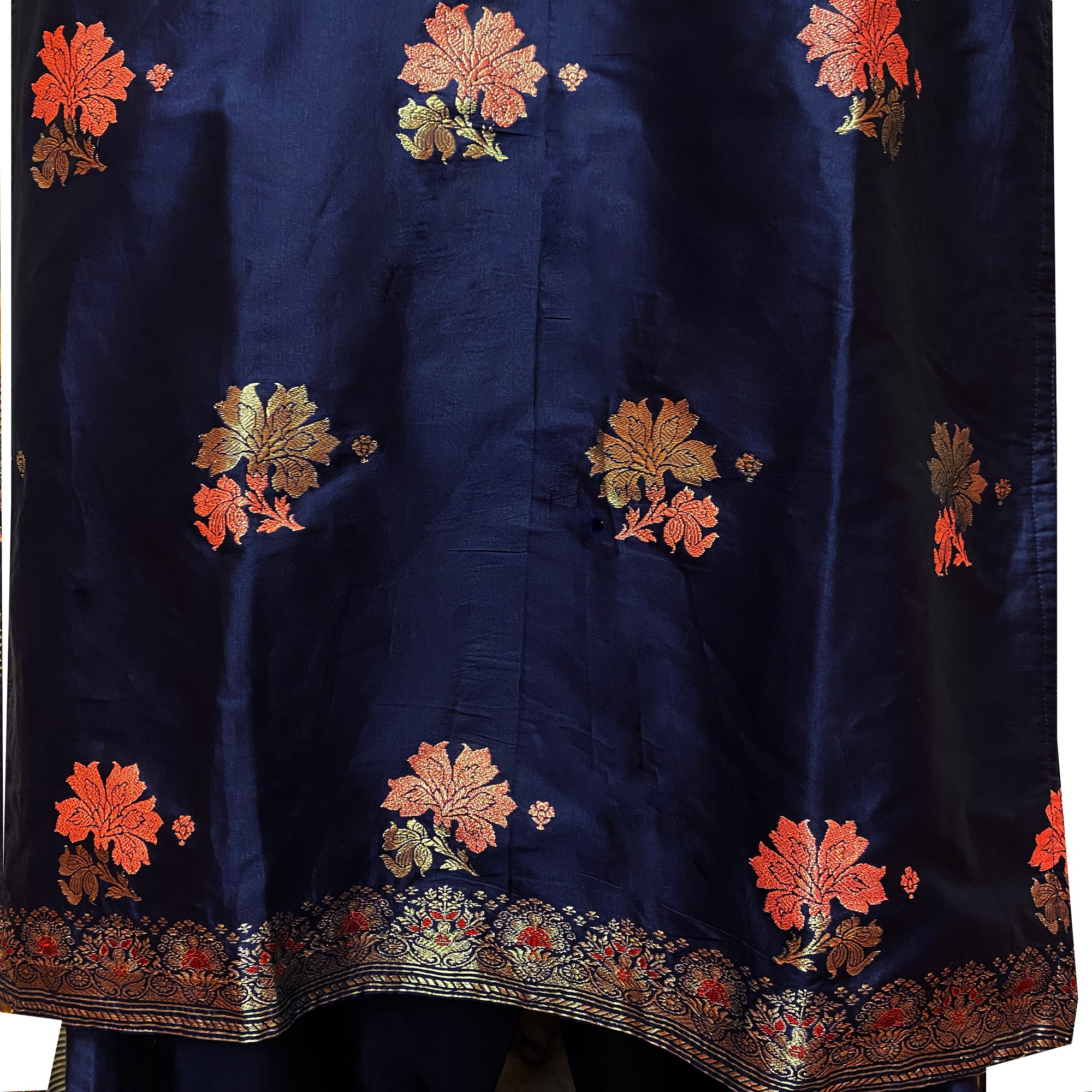 Navy Silk Salwar Set - Vintage India NYC