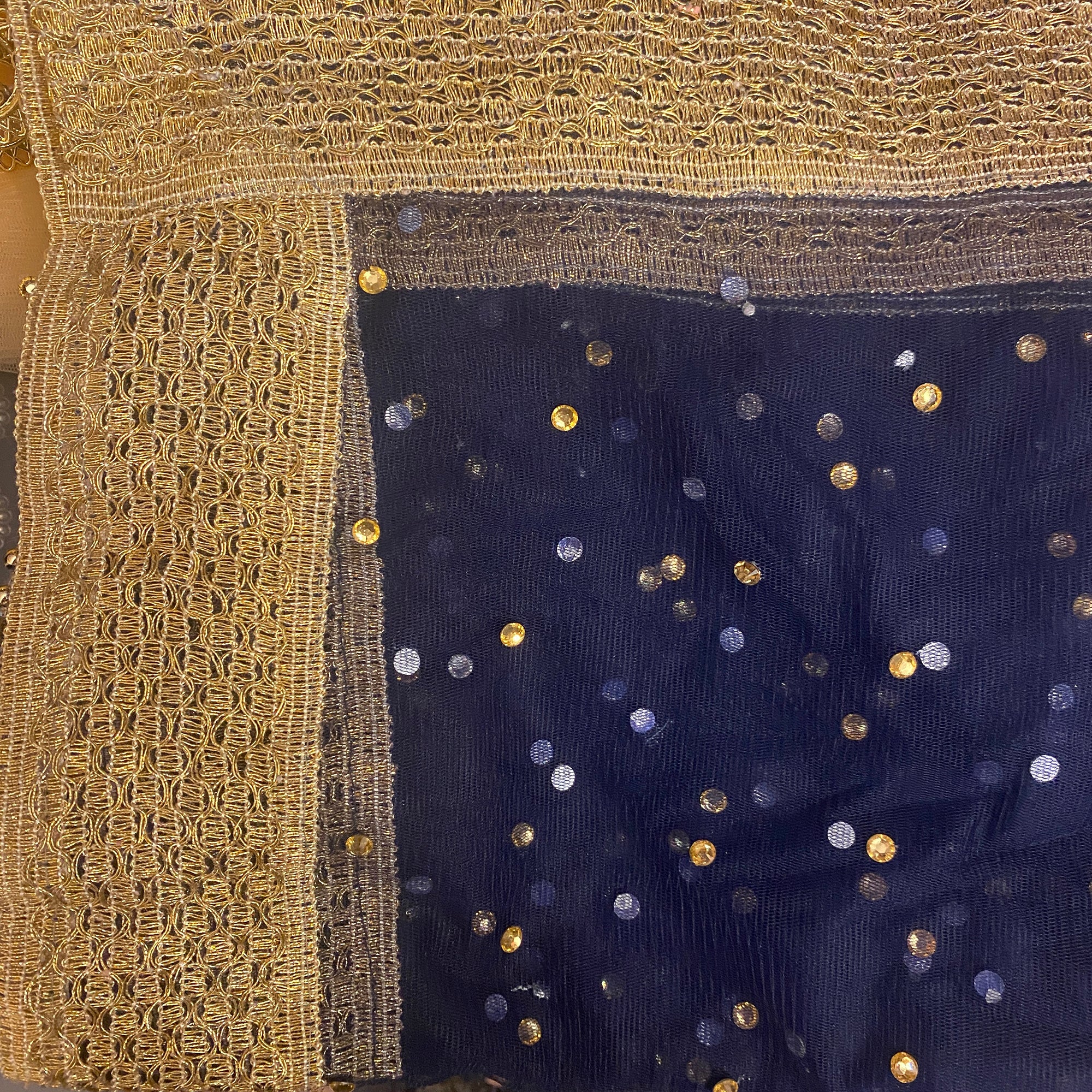 DT Stonework Dupatta - Vintage India NYC