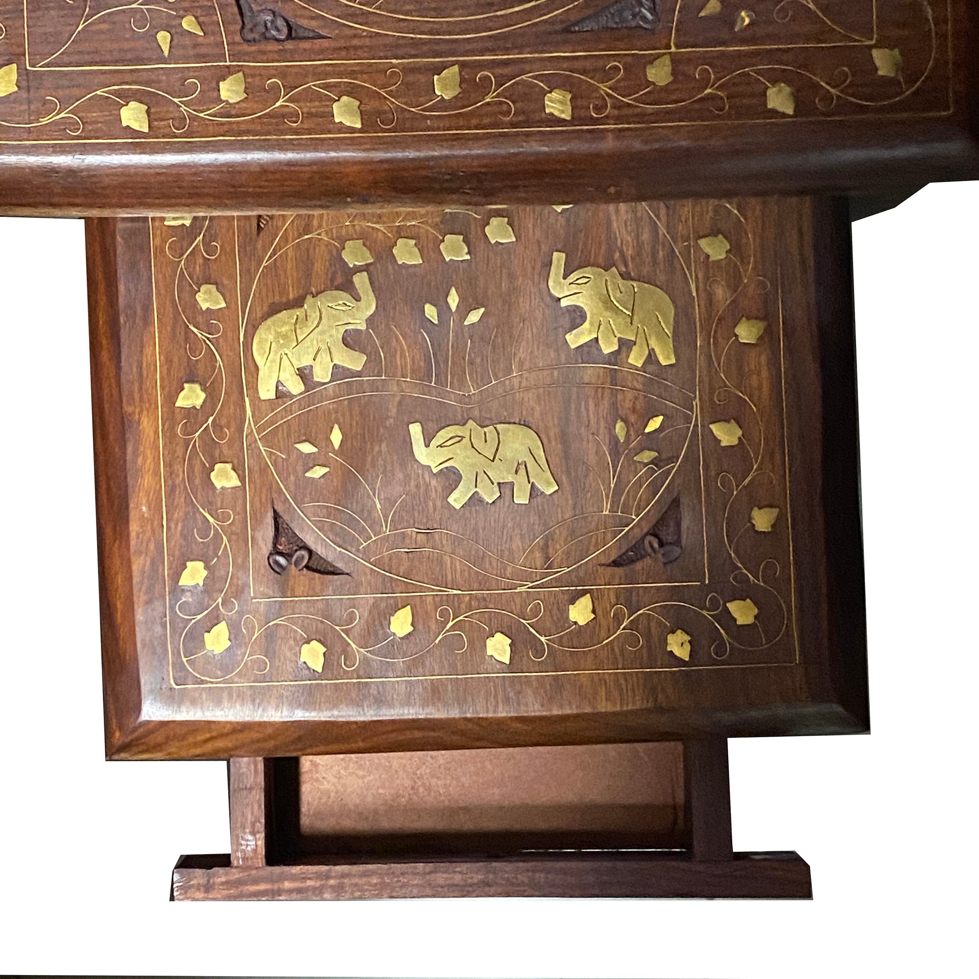 Hand Carved Nesting Tables Set - Vintage India NYC