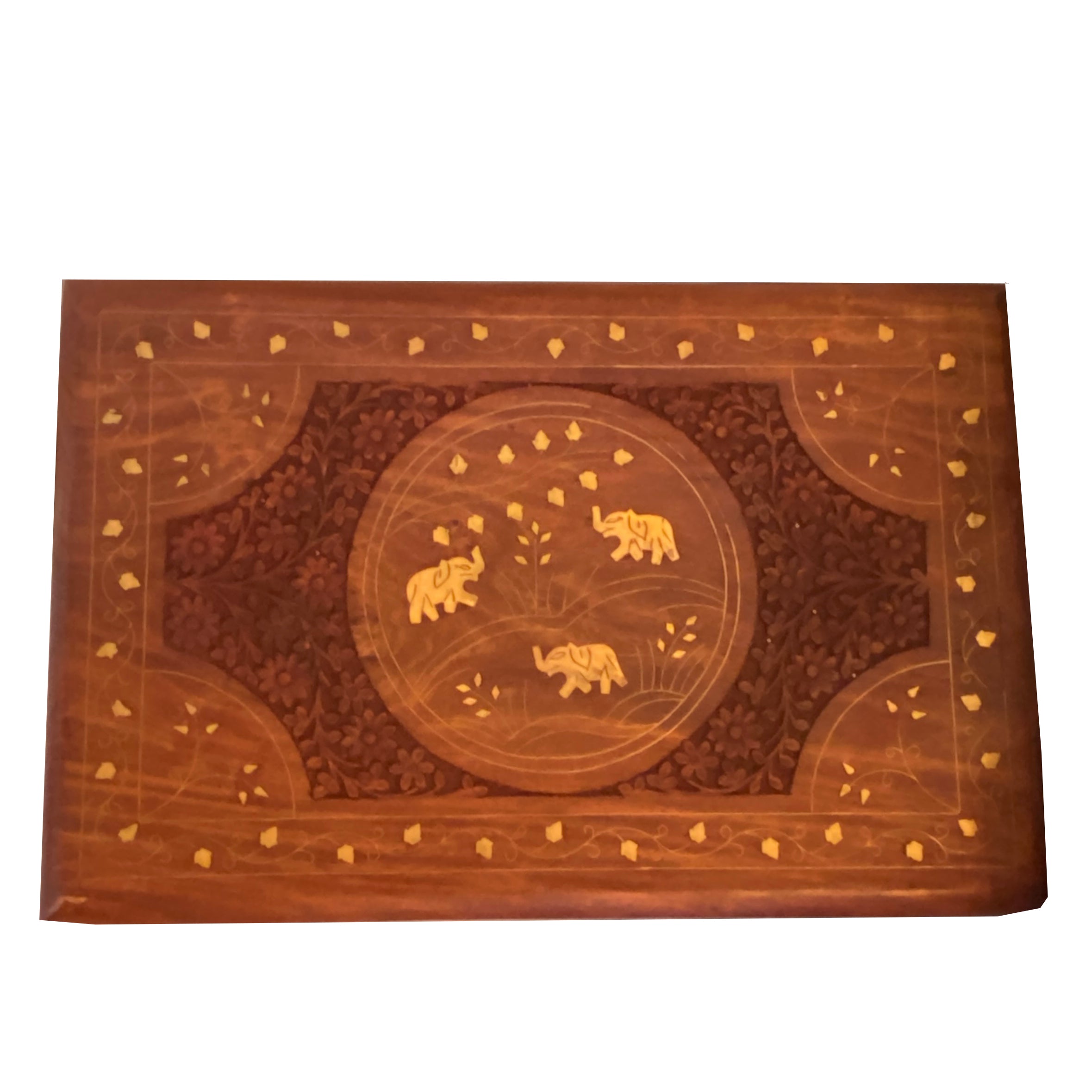 Hand Carved Nesting Tables Set - Vintage India NYC