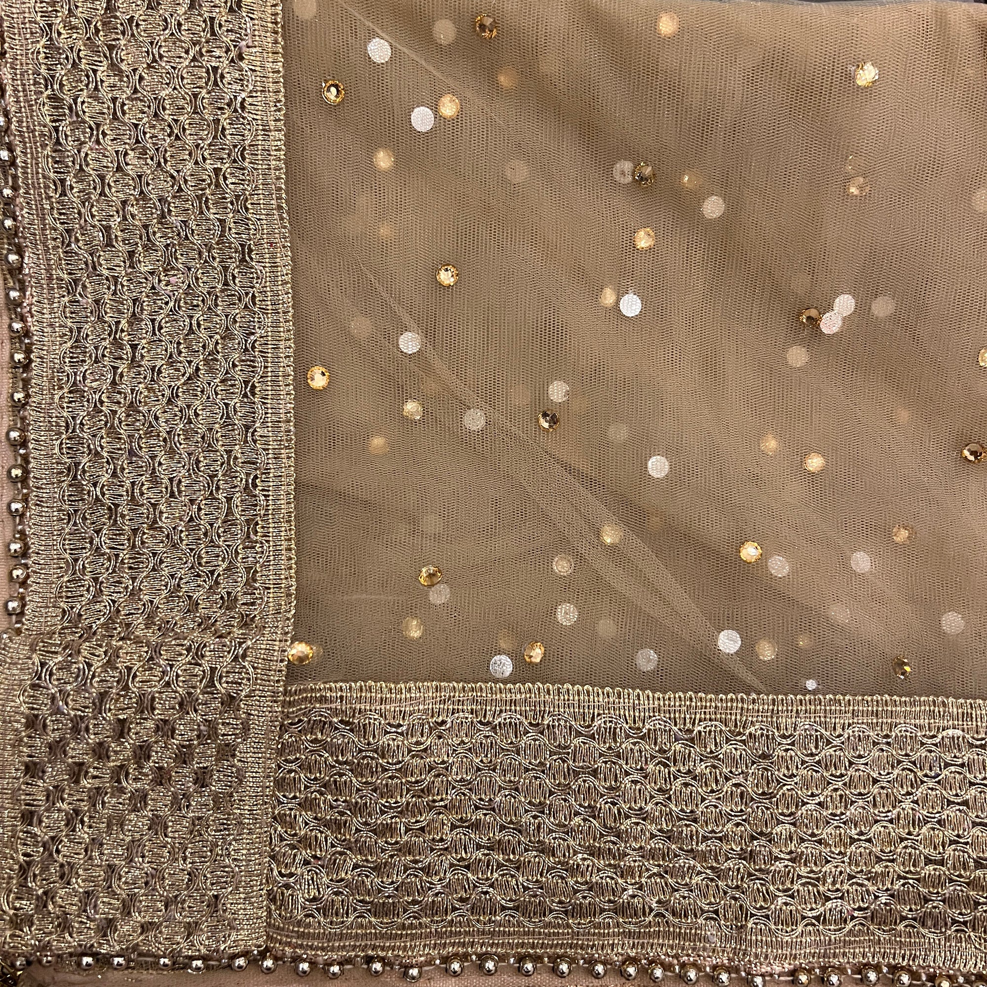 DT Stonework Dupatta - Vintage India NYC