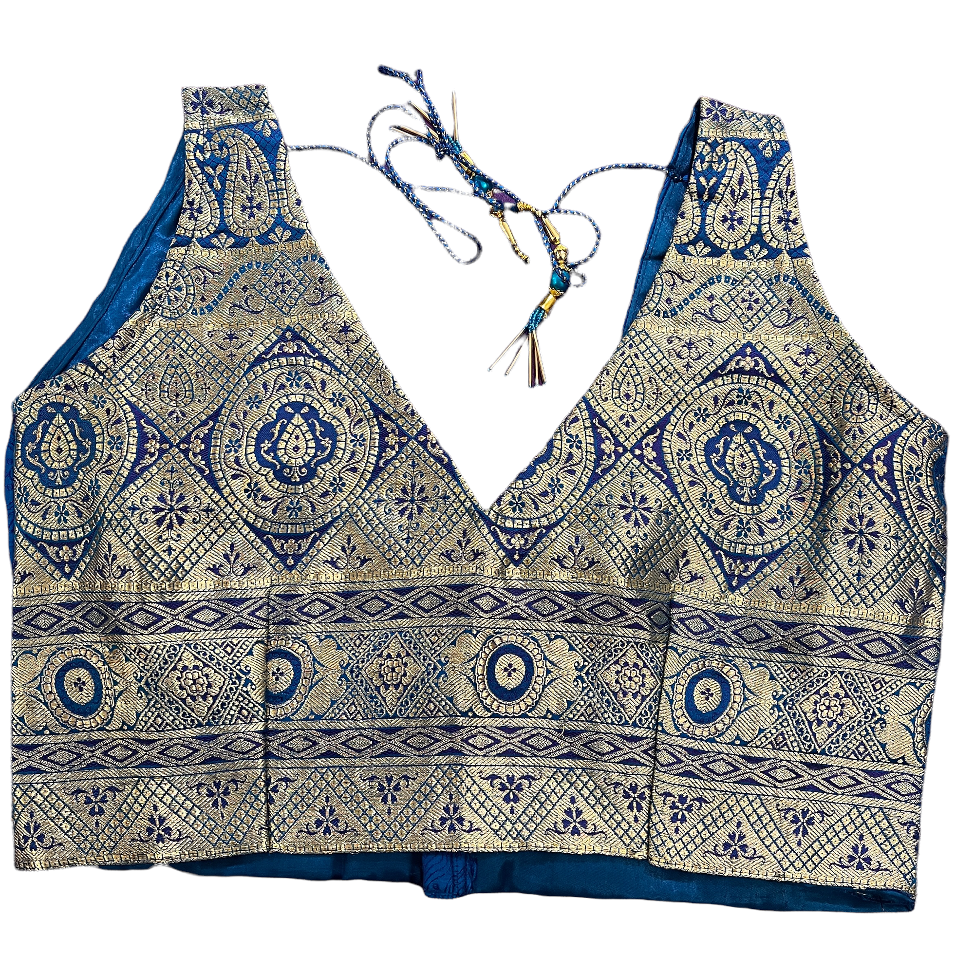 Brocade Saree Blouses-Size 36 - Vintage India NYC