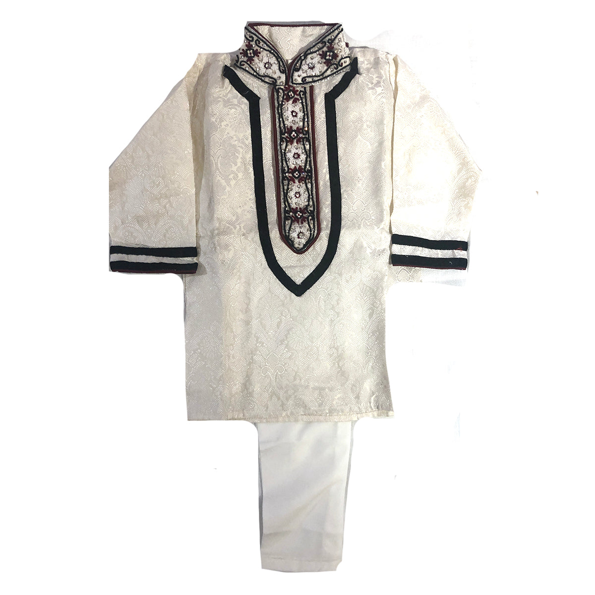 OS Boys Cream Formal Kurta - Vintage India NYC