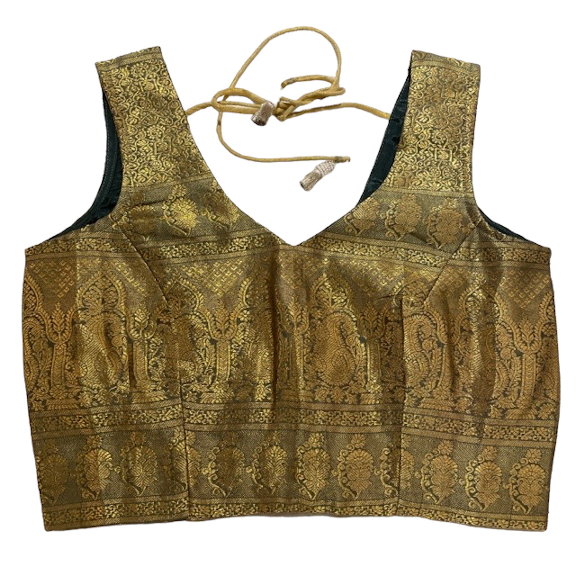 Brocade Saree Blouses-Size 32 - Vintage India NYC
