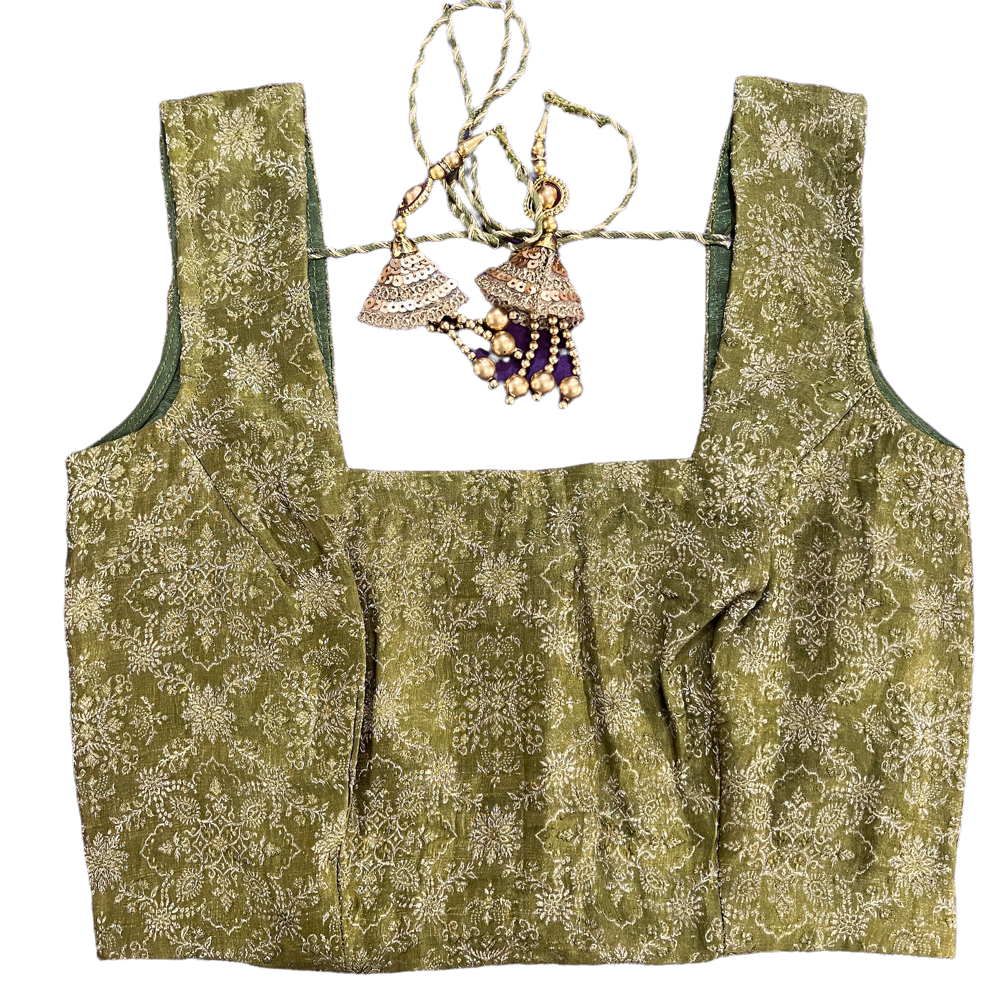 Brocade Saree Blouses-Size 30 - Vintage India NYC