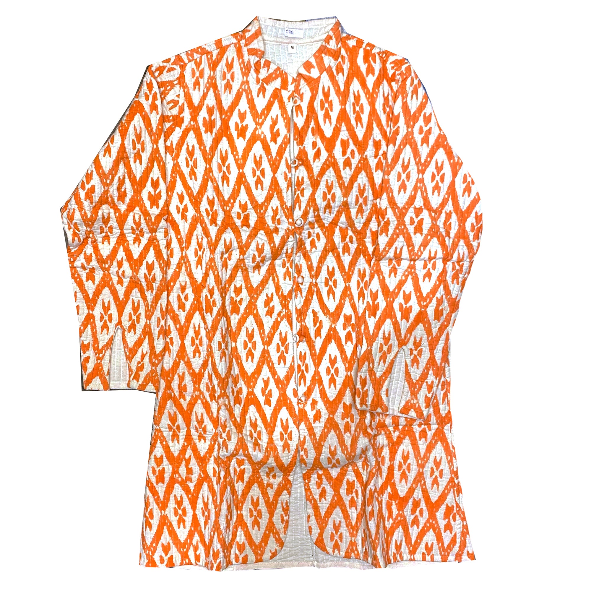 Reversible Long Quilted Jacket - Vintage India NYC