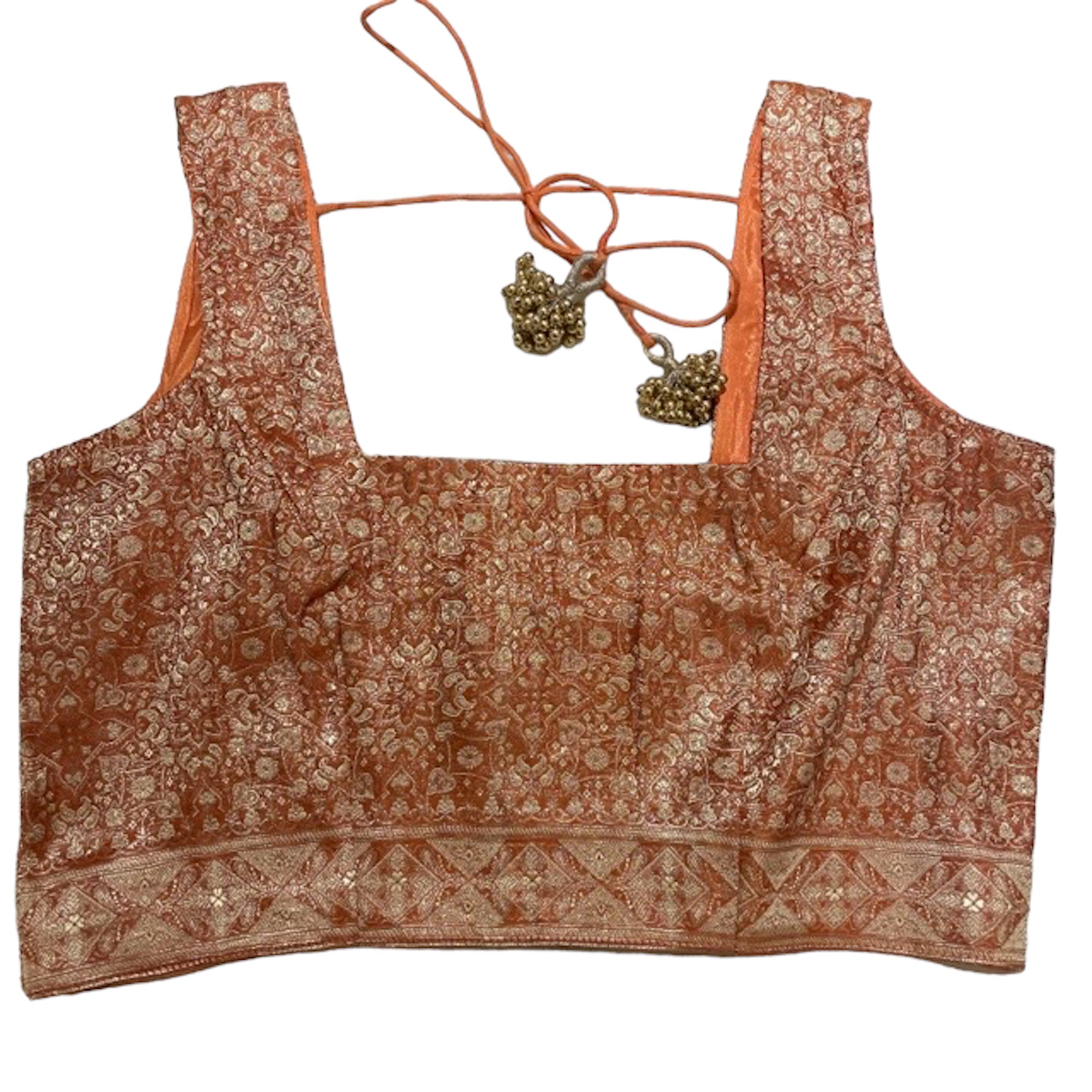 Brocade Saree Blouses-Size 36 - Vintage India NYC