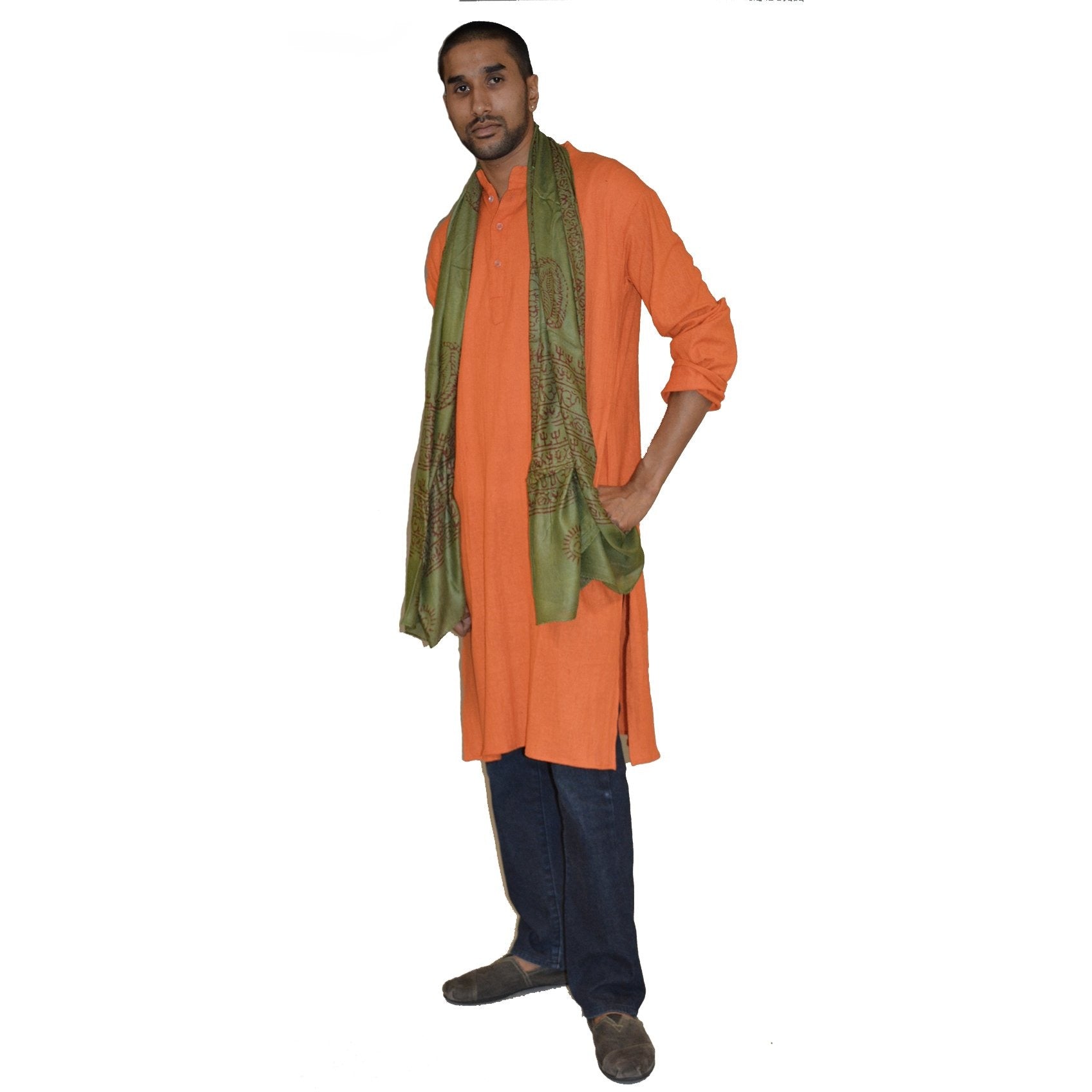 Organic cotton long kurta - Vintage India NYC