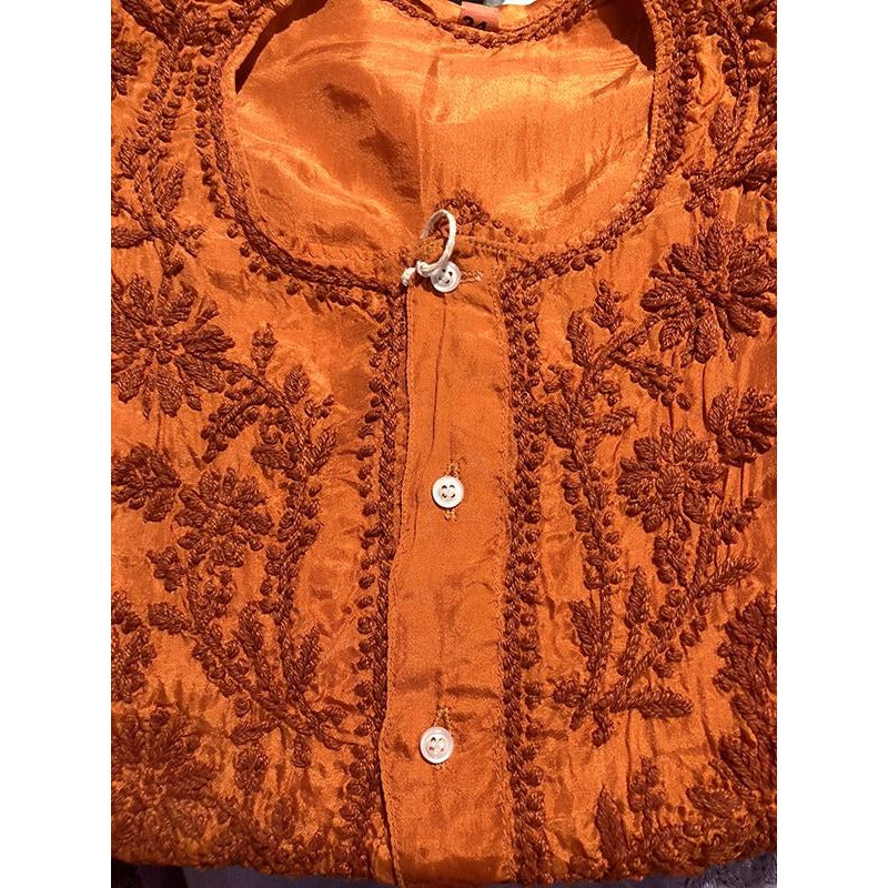 OS Silk Kurta Mid length-5 Colors - Vintage India NYC
