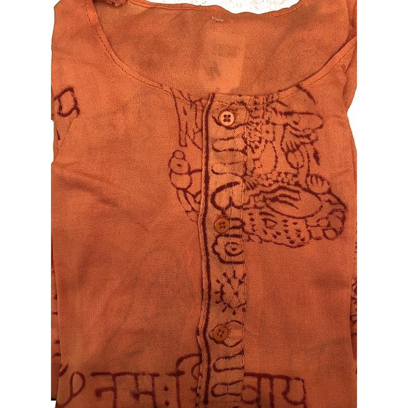 Om print shirt - Vintage India NYC