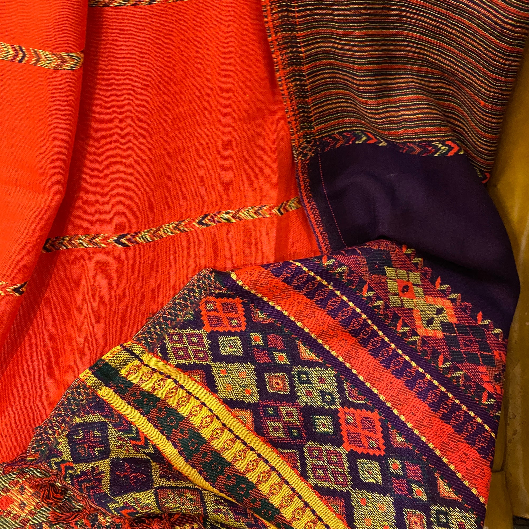 Soft Wool Blend Shawl Scarf - 2 Colors - Vintage India NYC