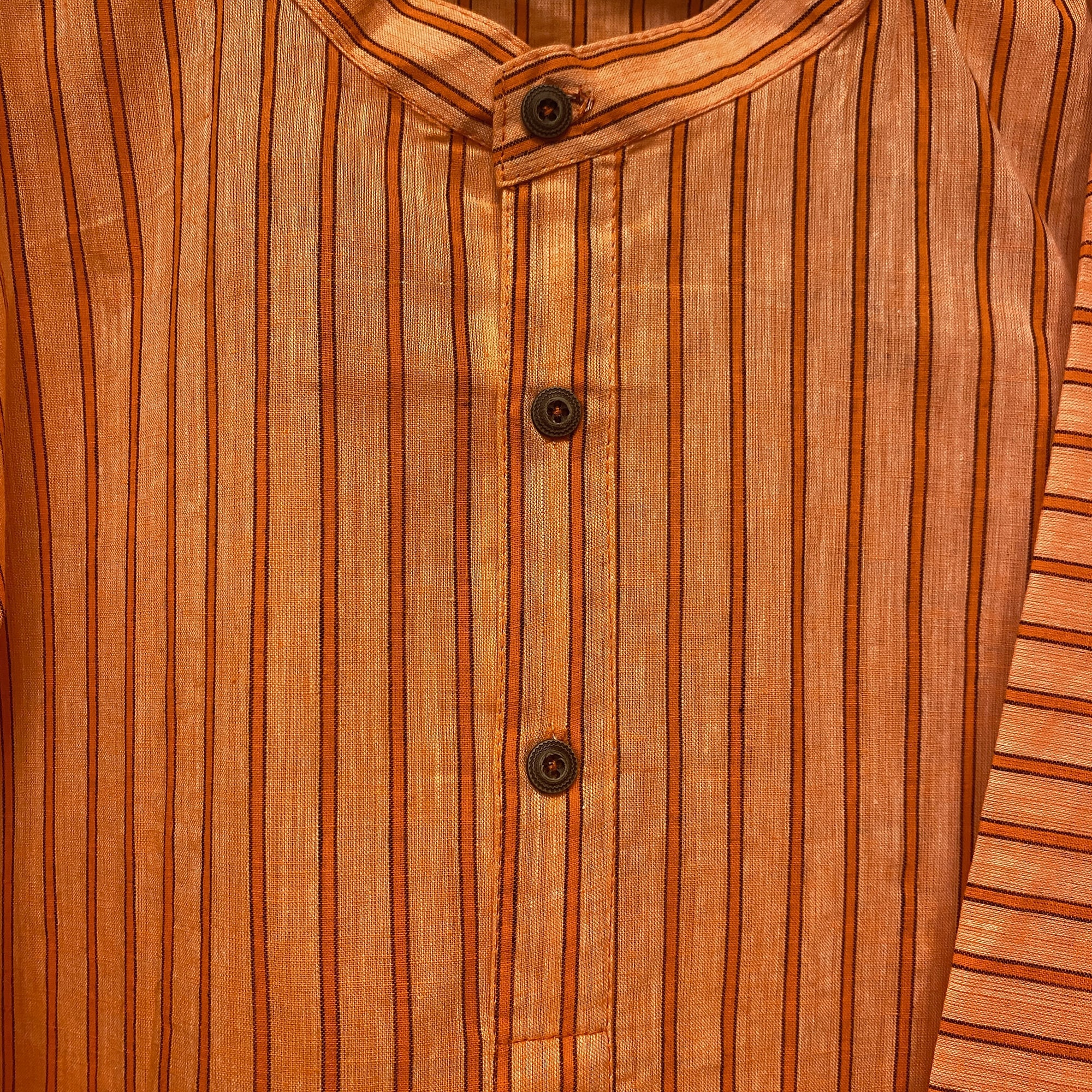 Orange Stripe Kurta - Vintage India NYC