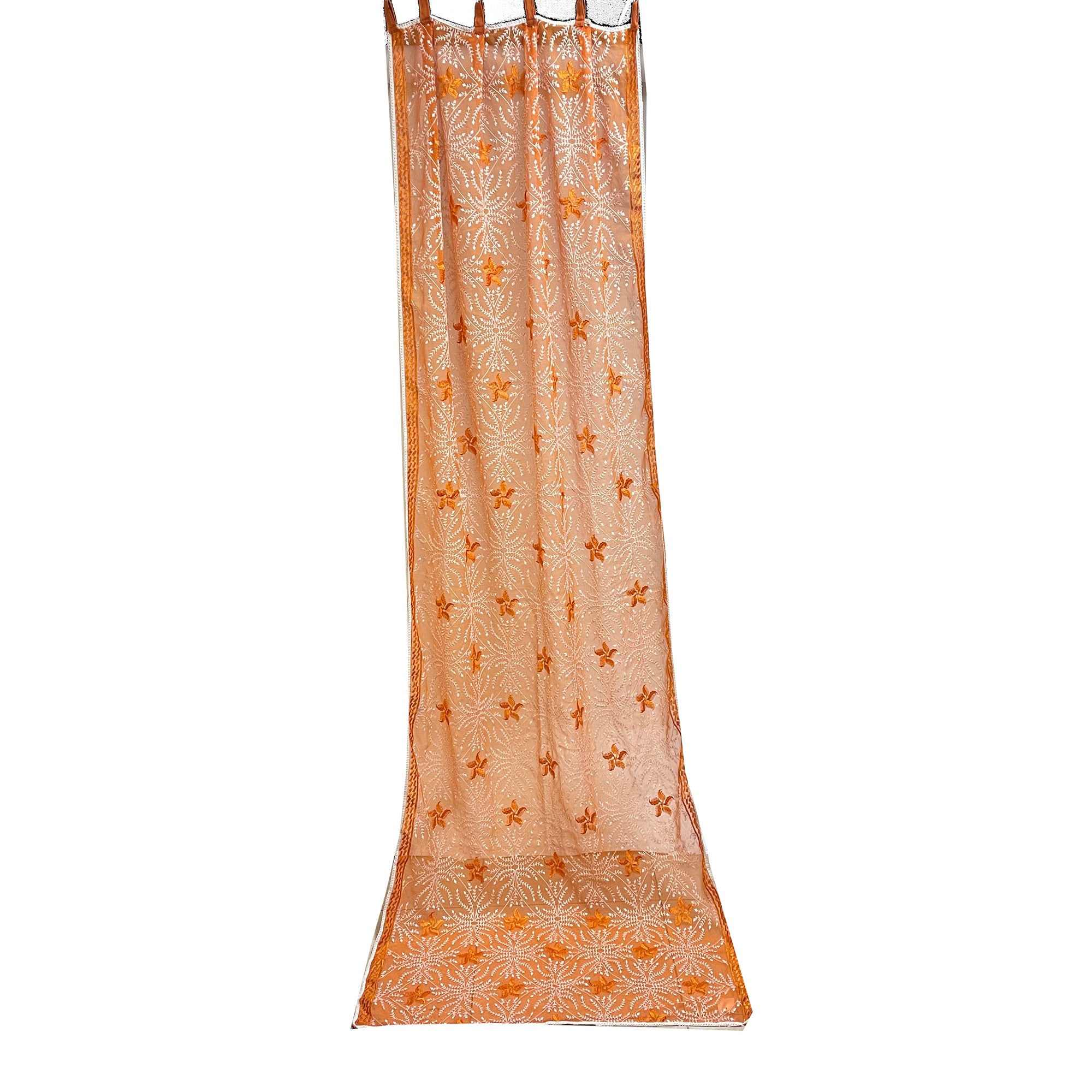 Single Orange Peach Curtains -7 Styles - Vintage India NYC