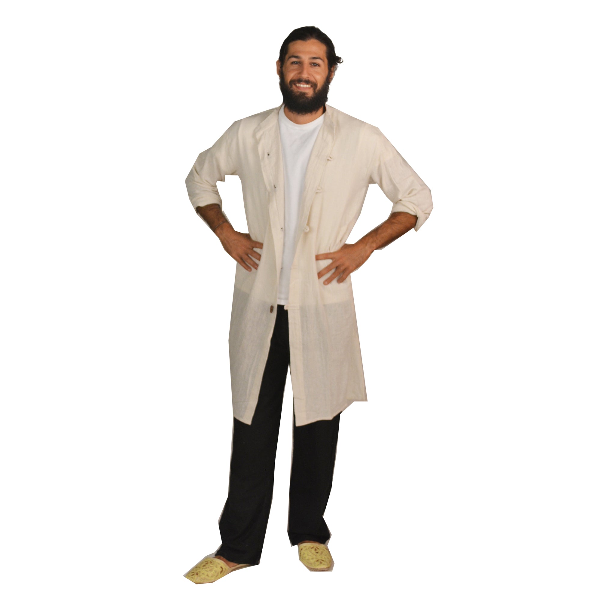 Organic cotton long jacket - Vintage India NYC