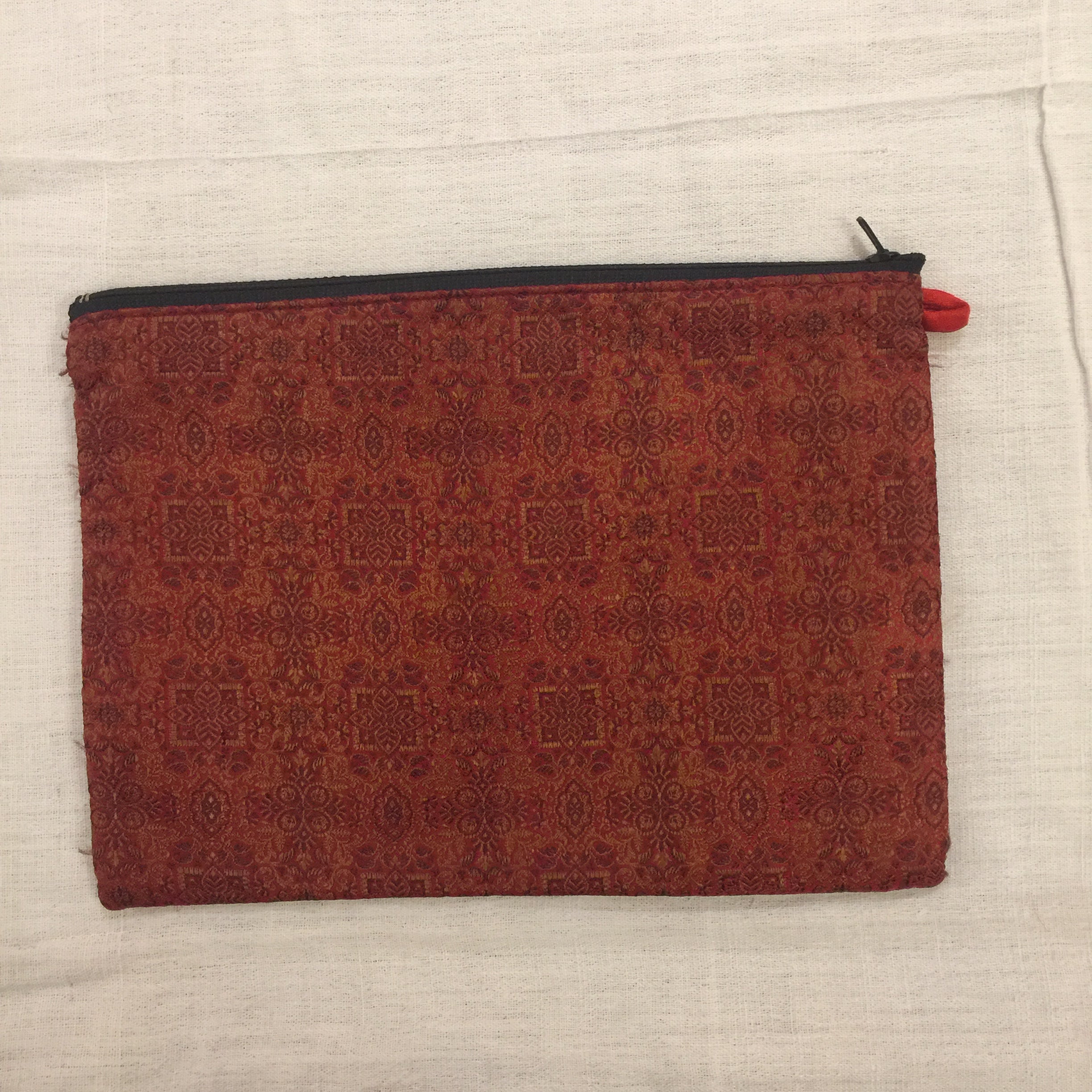 Vintage Sari Zip Pouch Bag Lg - Vintage India NYC