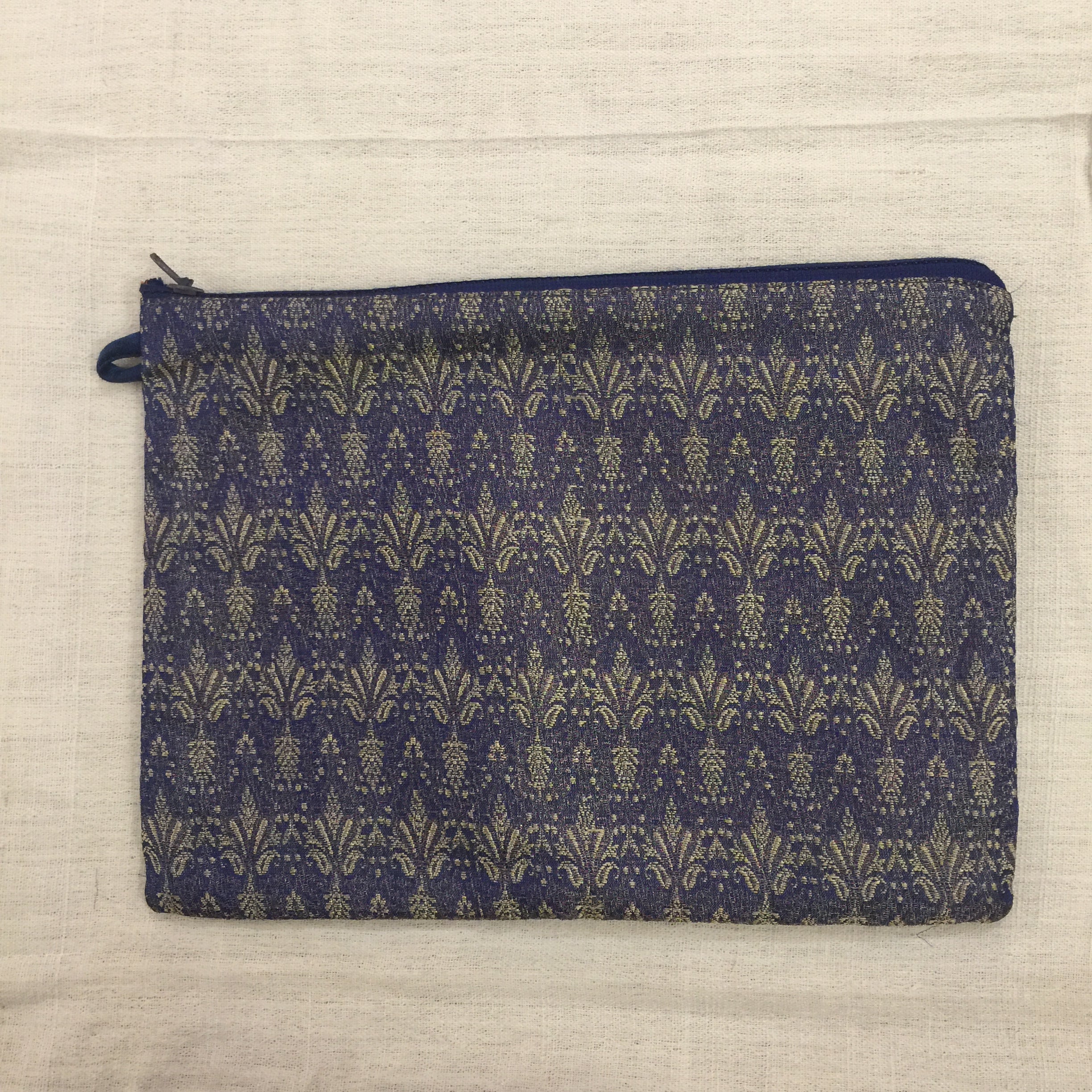 Vintage Sari Zip Pouch Bag Lg - Vintage India NYC