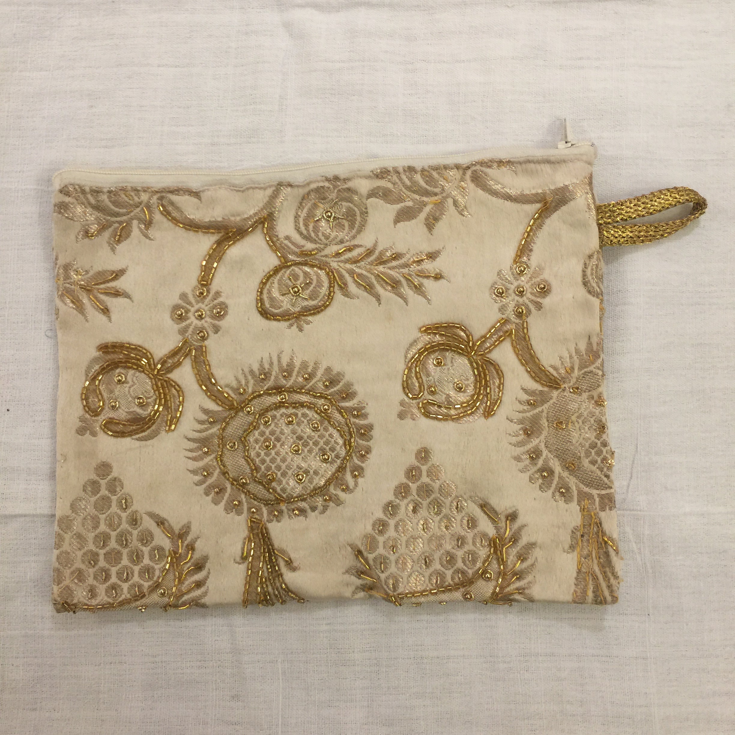 Vintage Sari Zip Pouch Bag Lg - Vintage India NYC