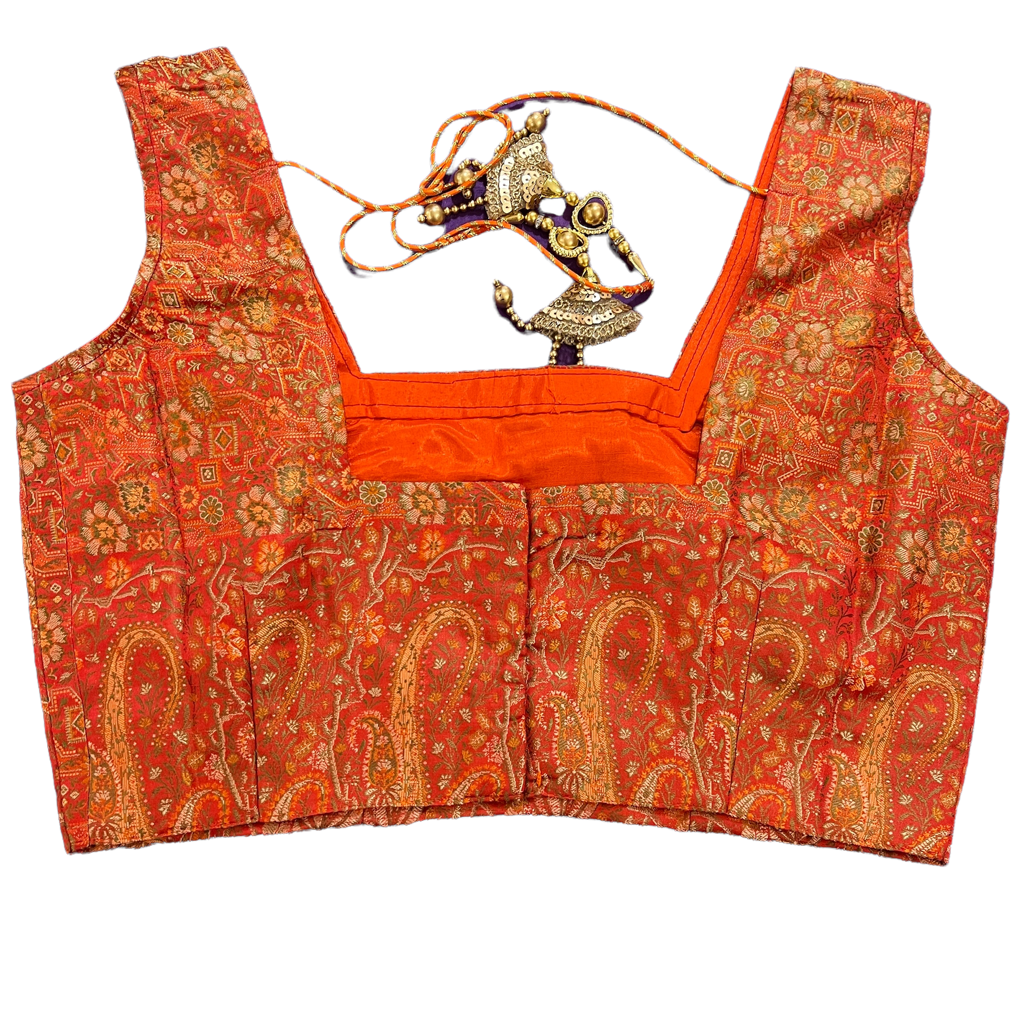 Brocade Saree Blouses-Size 36 - Vintage India NYC