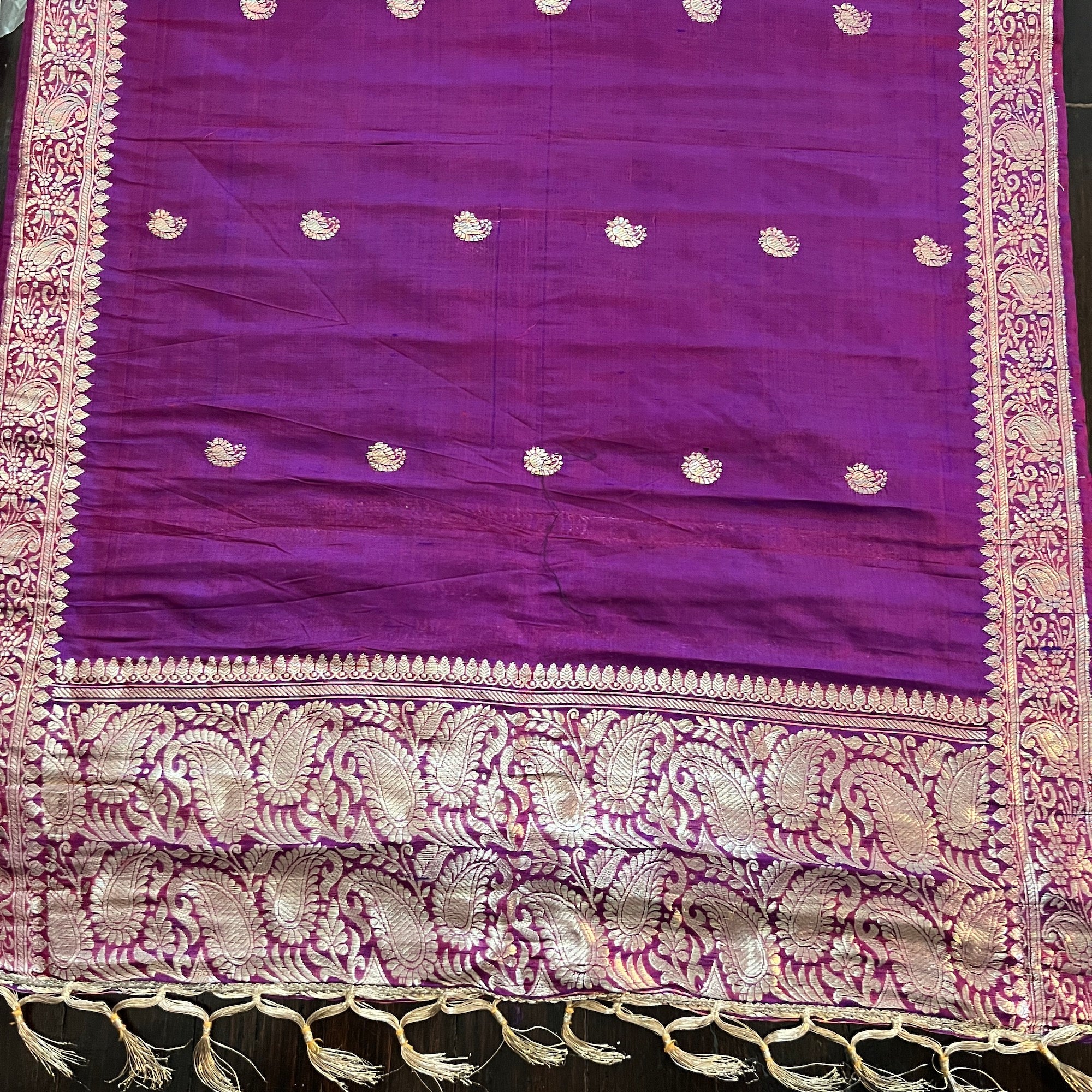 LH Banarsi Silk Runners-Paisley Stripe - Vintage India NYC